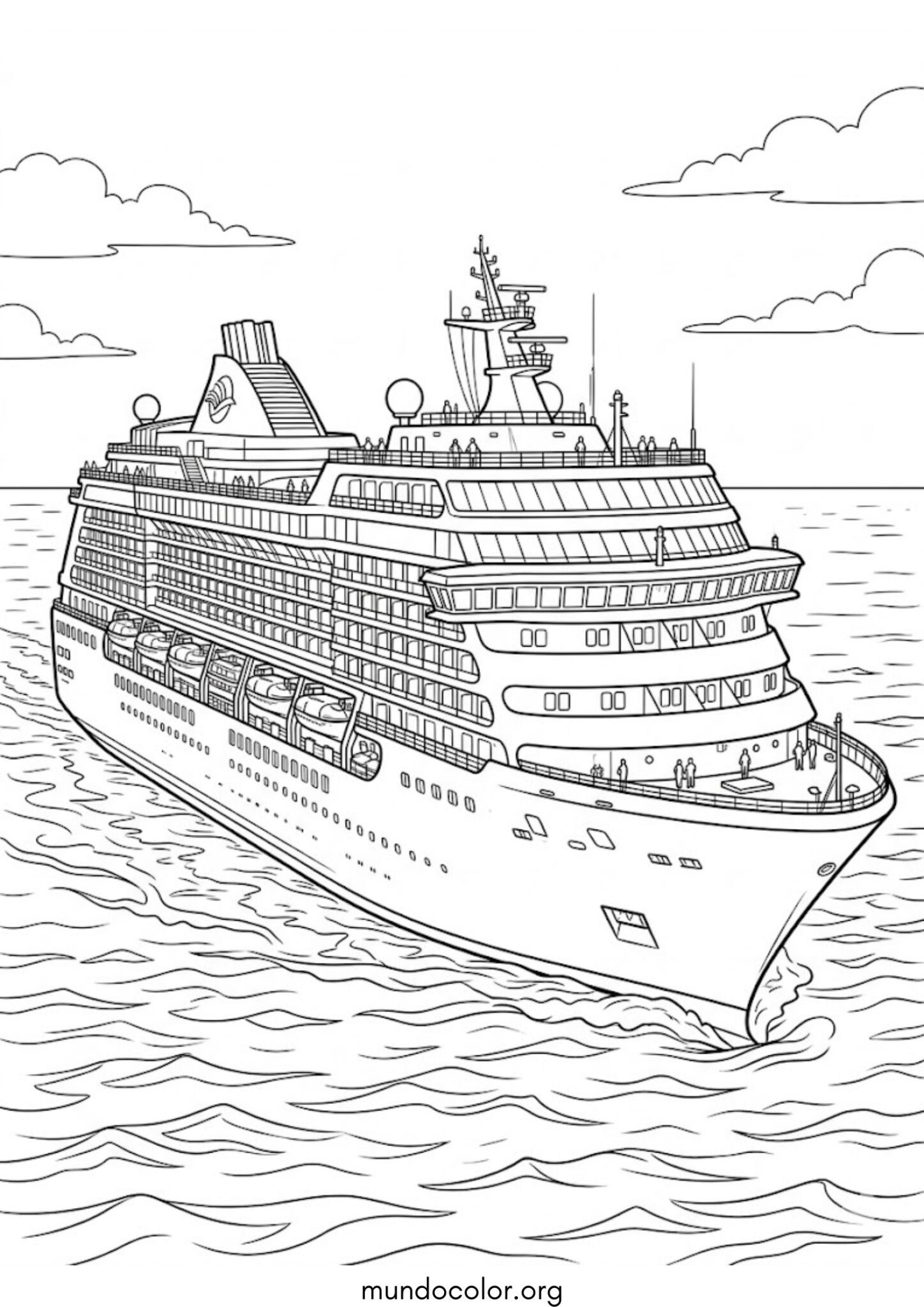 Dibujo de Crucero para imprimir Dibujo de Crucero para colorear