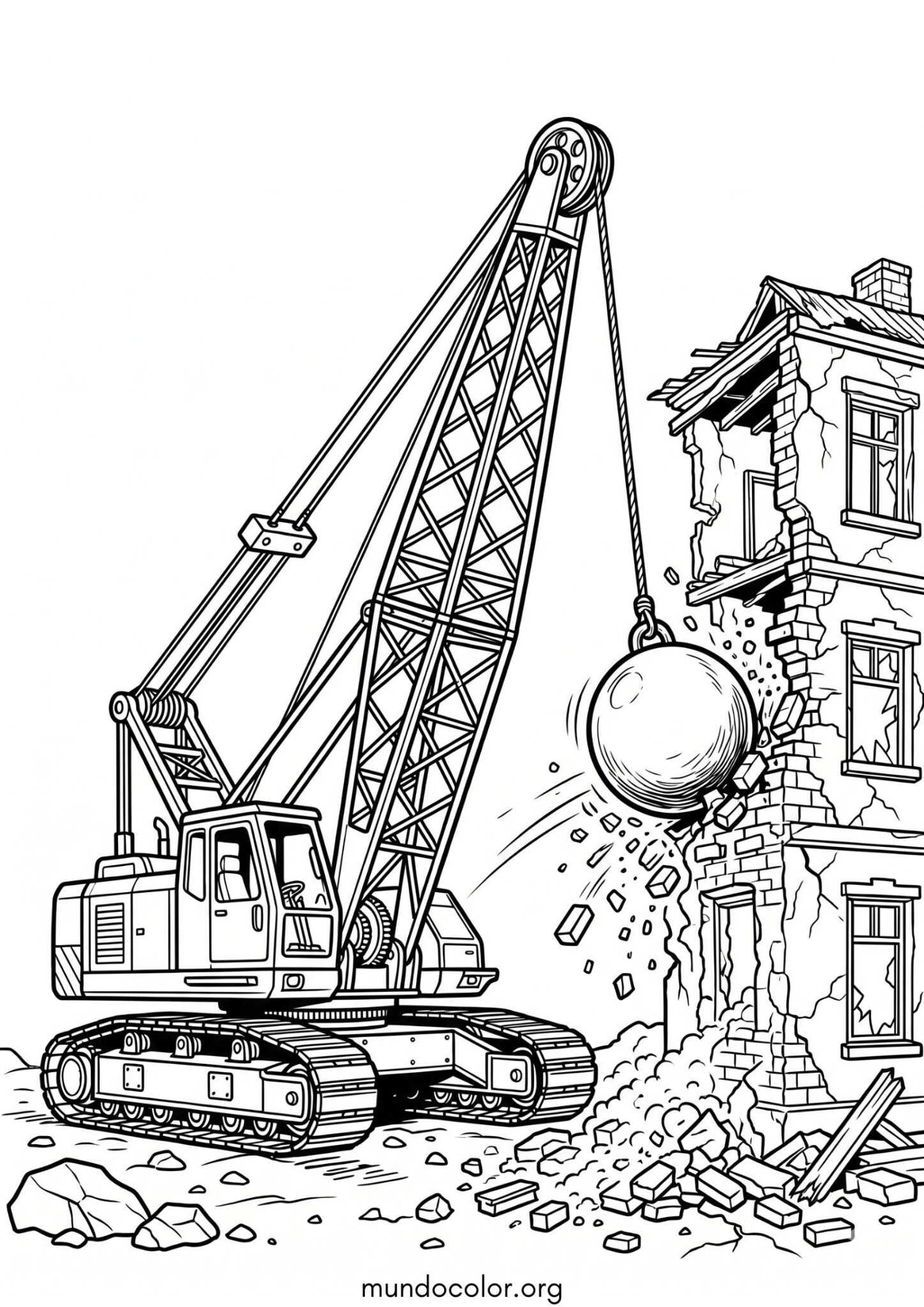 Dibujo de Demoledora con bola para colorear