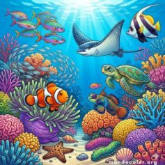 Dibujos de Animales Marinos para Colorear 🐬🦀🐟 Gratis PDF y A4 