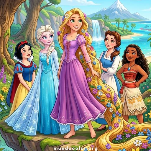 Розмальовки Princesas 👑