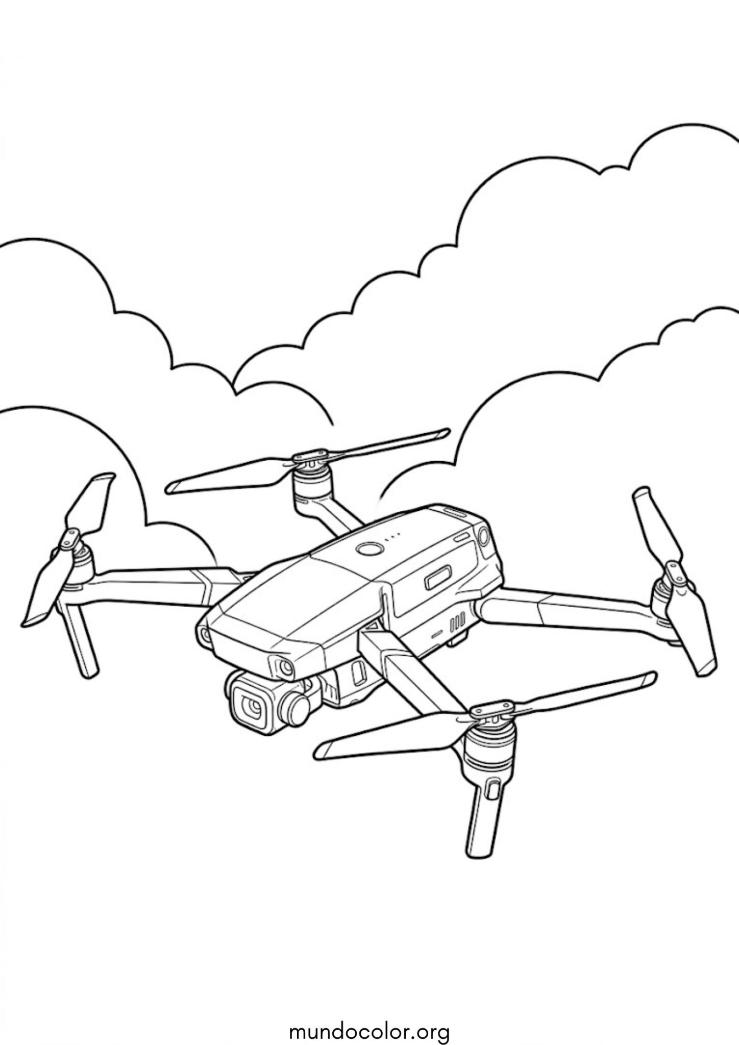 Dibujo de Dron para colorear