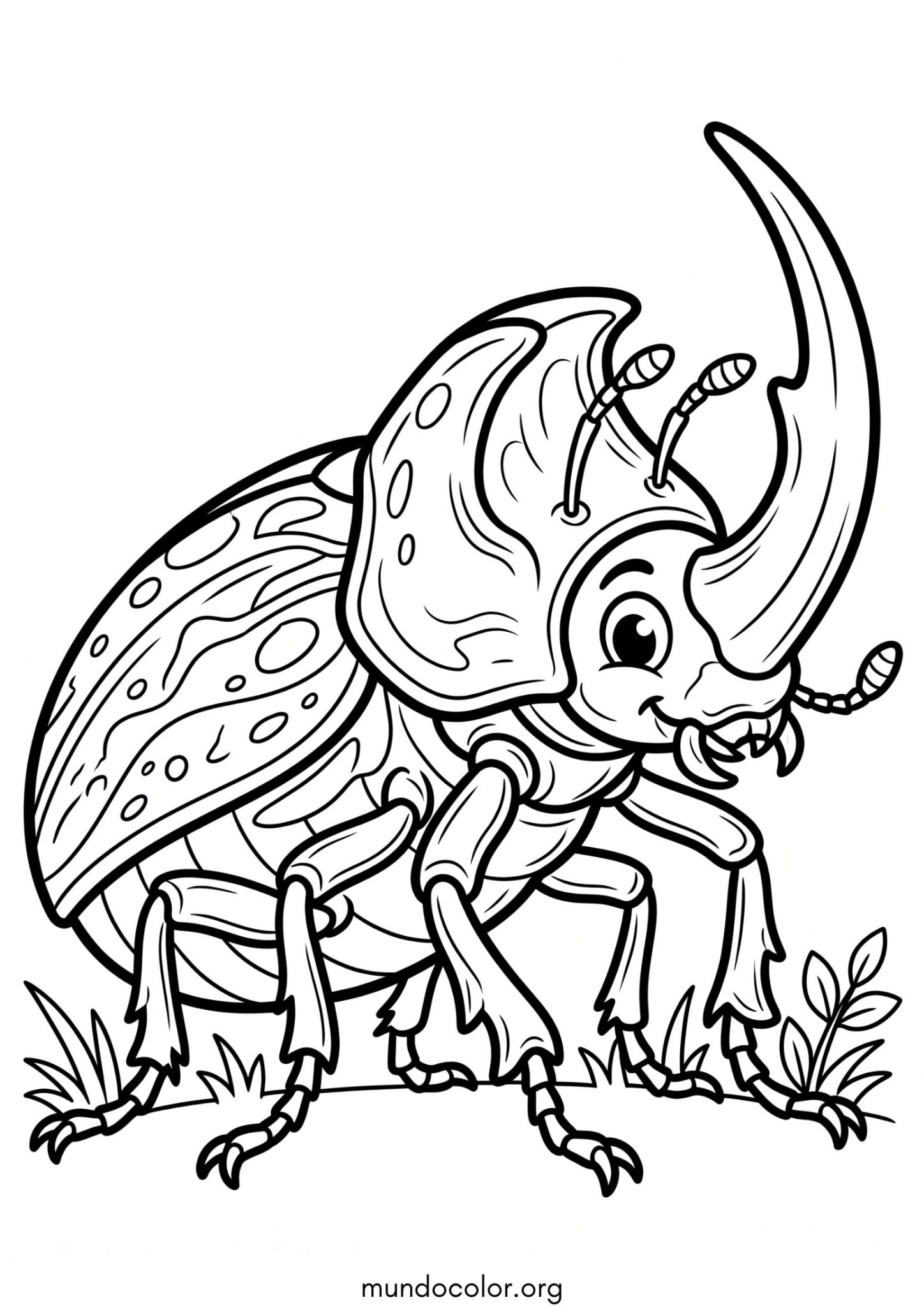 Dibujo de Escarabajo rinoceronte para imprimir Dibujo de Escarabajo rinoceronte para colorear