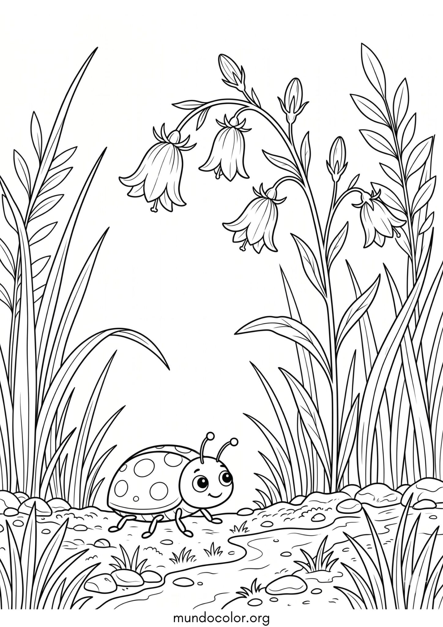 Dibujo de Escarabajo tierno para imprimir Dibujo de Escarabajo tierno para colorear