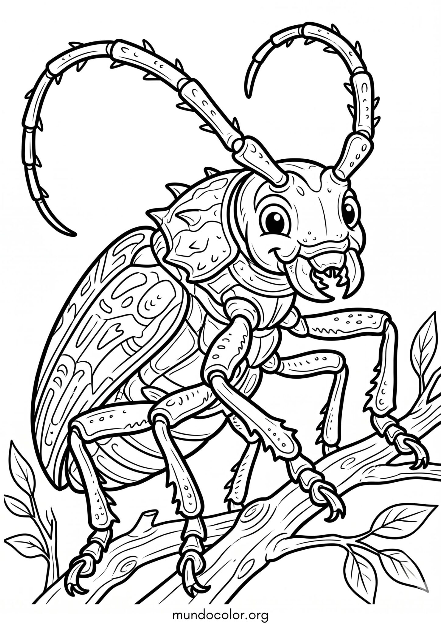 Dibujo de Escarabajo titán para imprimir Dibujo de Escarabajo titán para colorear