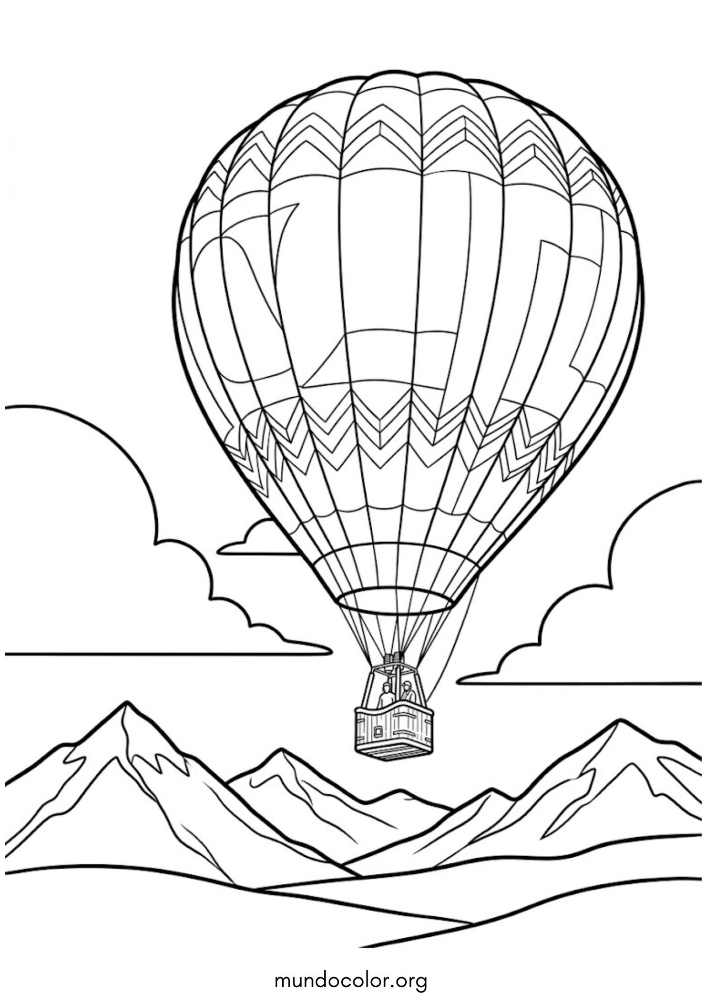 Dibujo de Globo aerostático para colorear