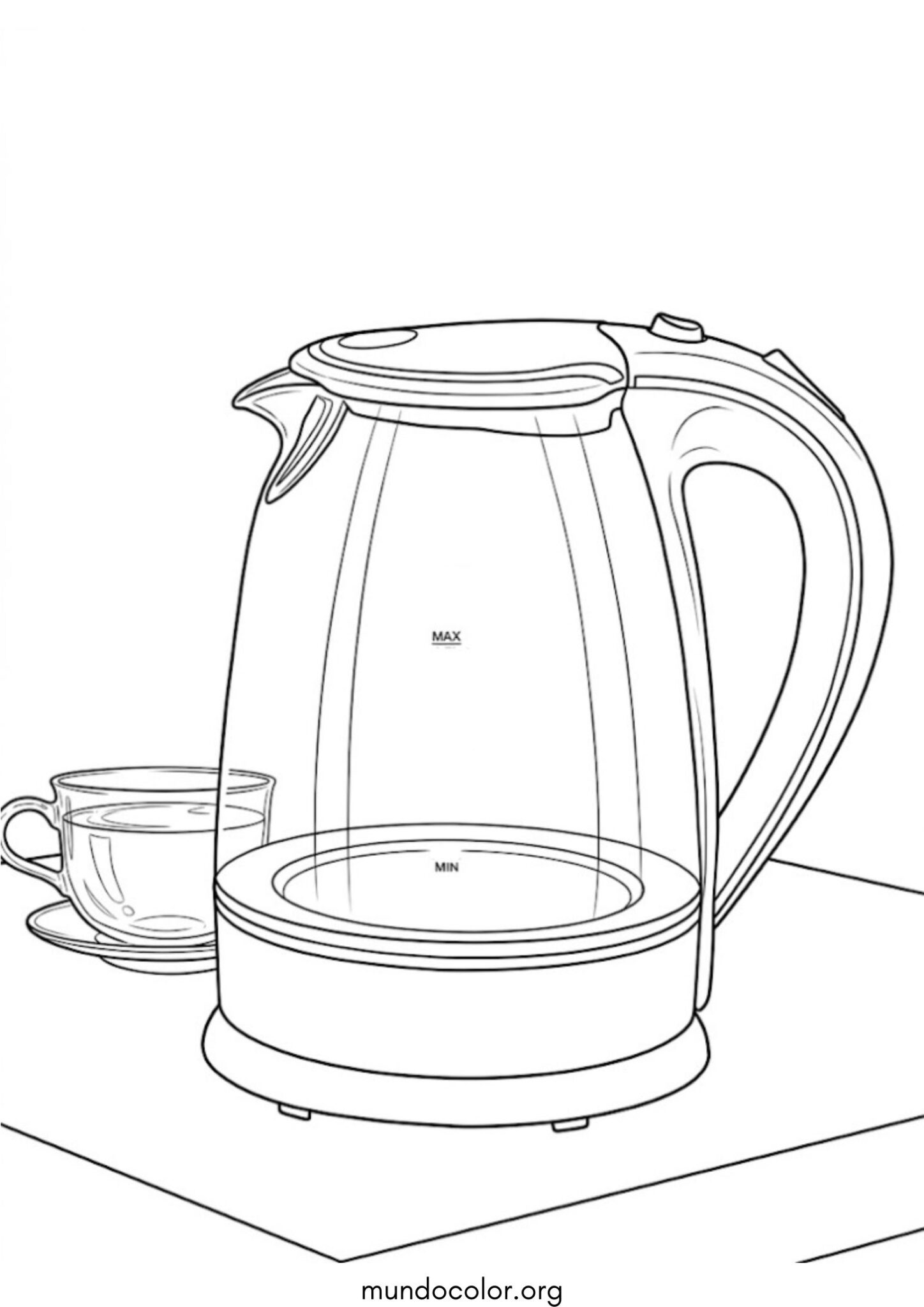 Dibujo de Hervidor eléctrico para colorear