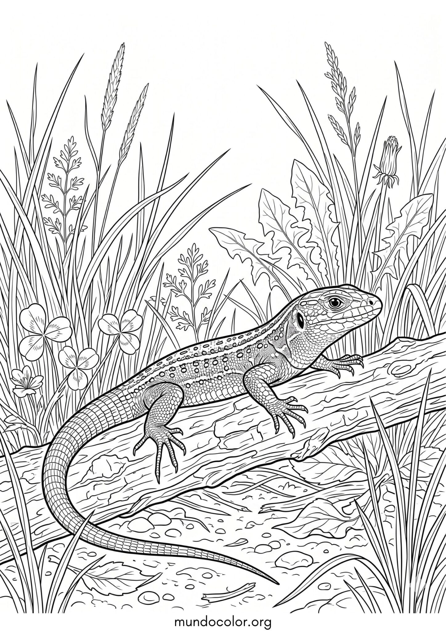 Dibujo de Lagartija para colorear