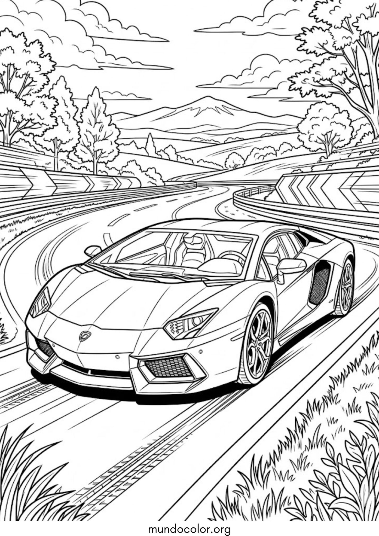 Dibujo de Lamborghini para colorear