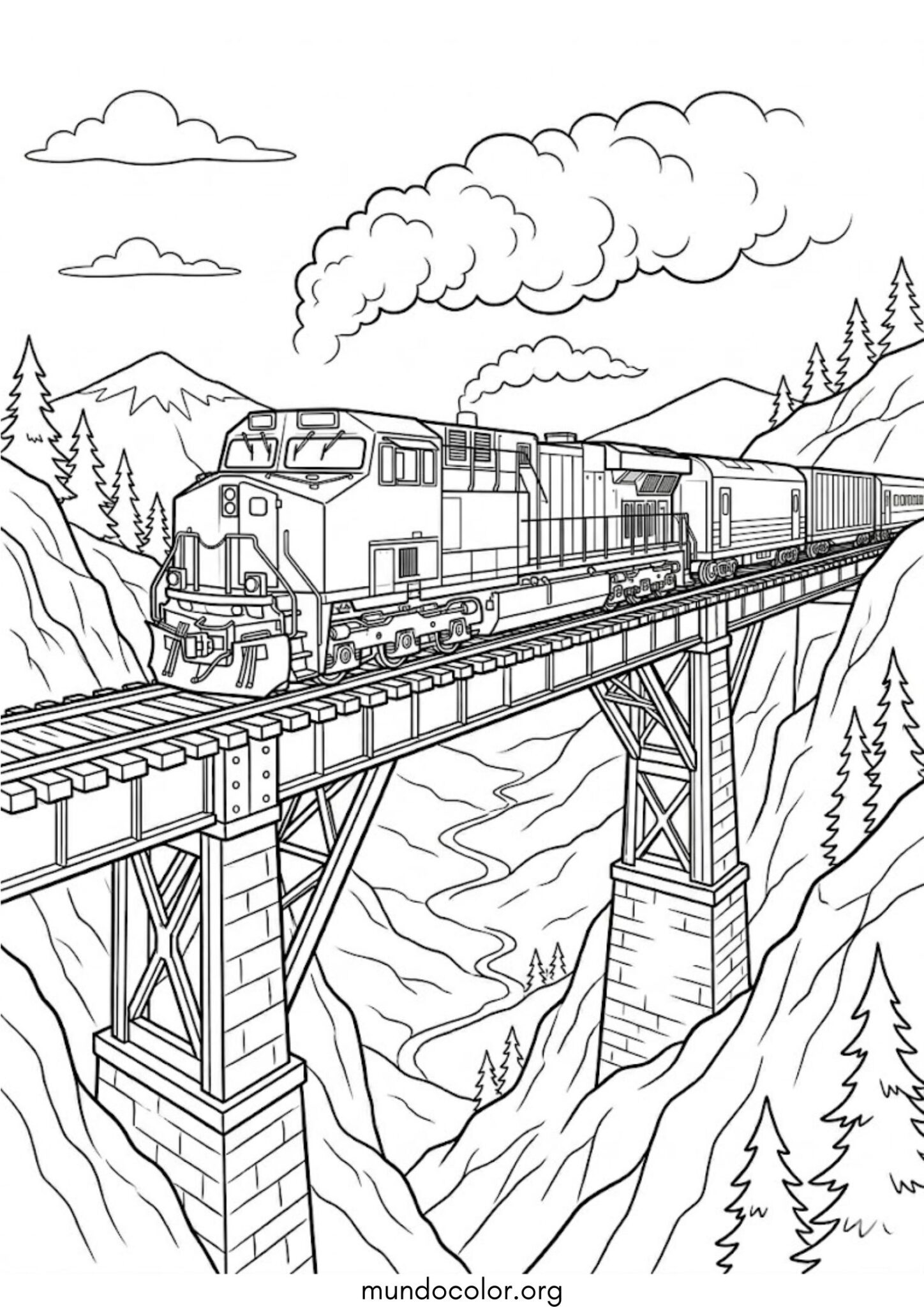 Dibujo de Locomotora para colorear