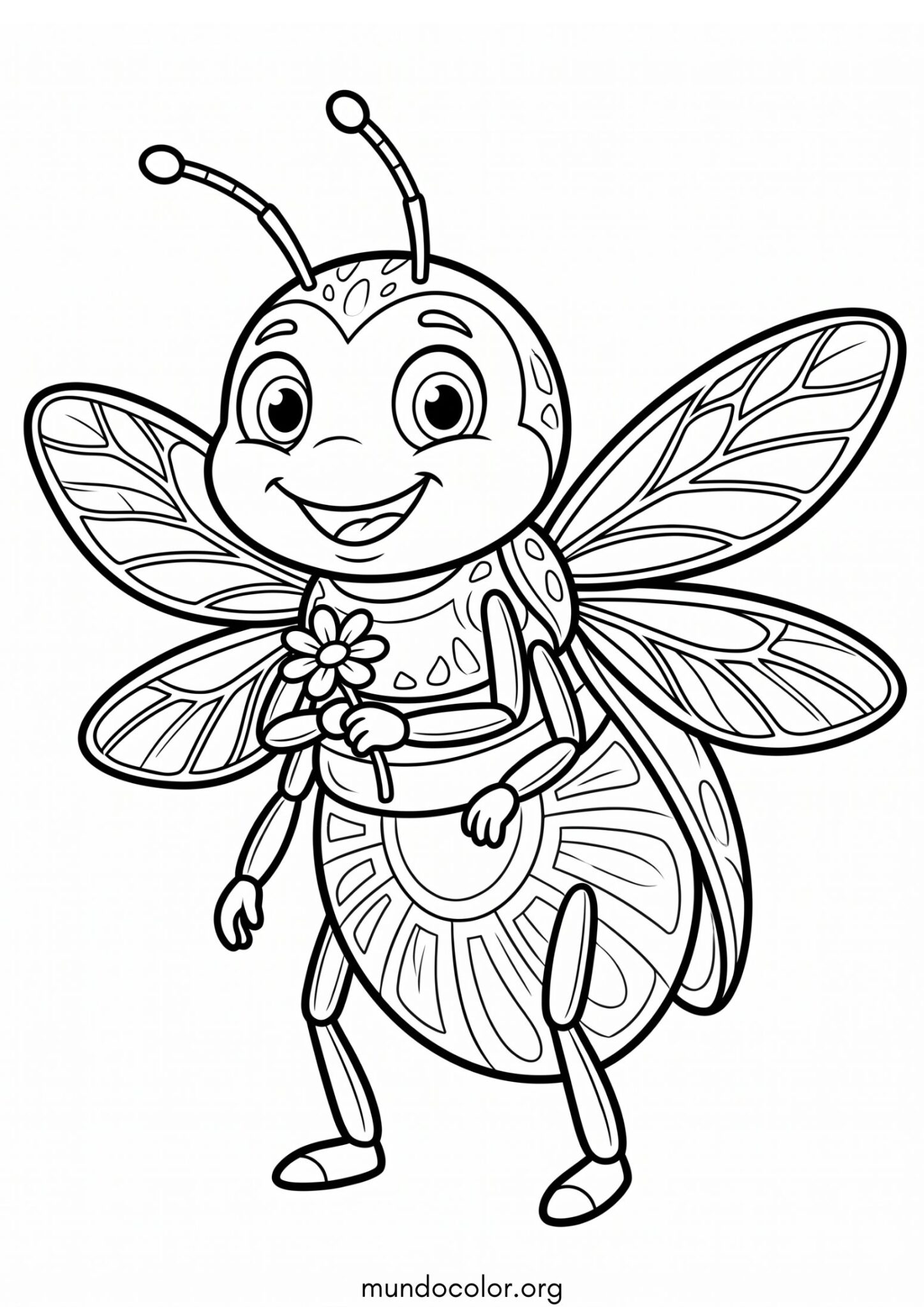 Dibujo de Luciérnaga para imprimir Dibujo de Luciérnaga para colorear