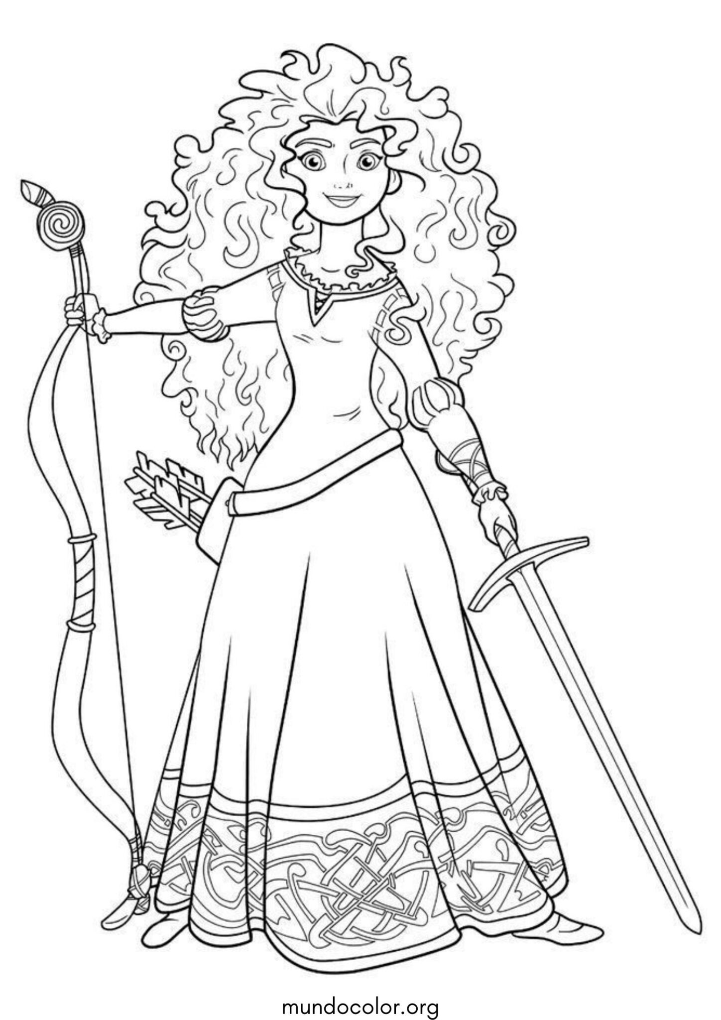 Dibujo de Mérida (Indomable) para colorear