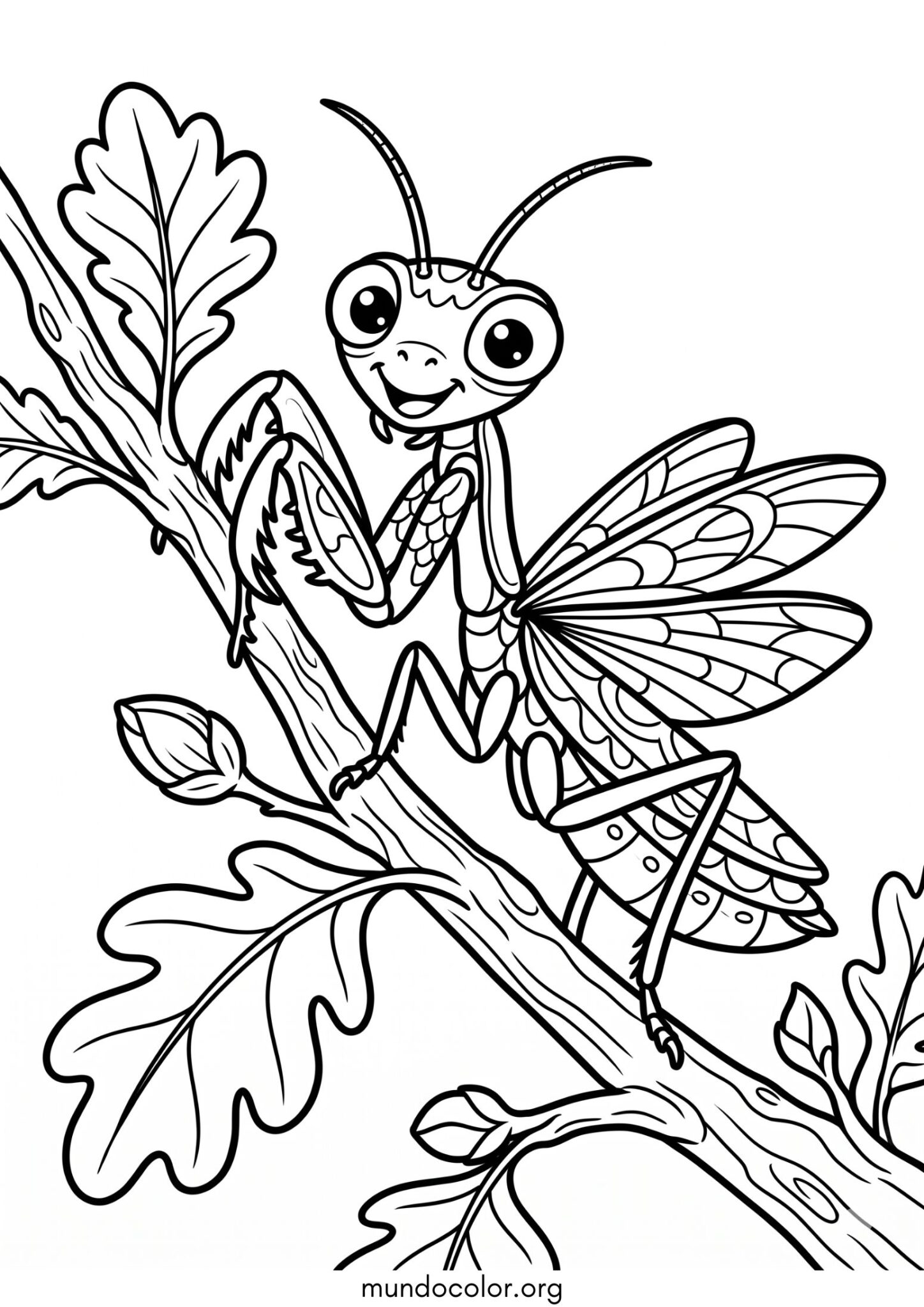 Dibujo de Mantis religiosa para imprimir Dibujo de Mantis religiosa para colorear