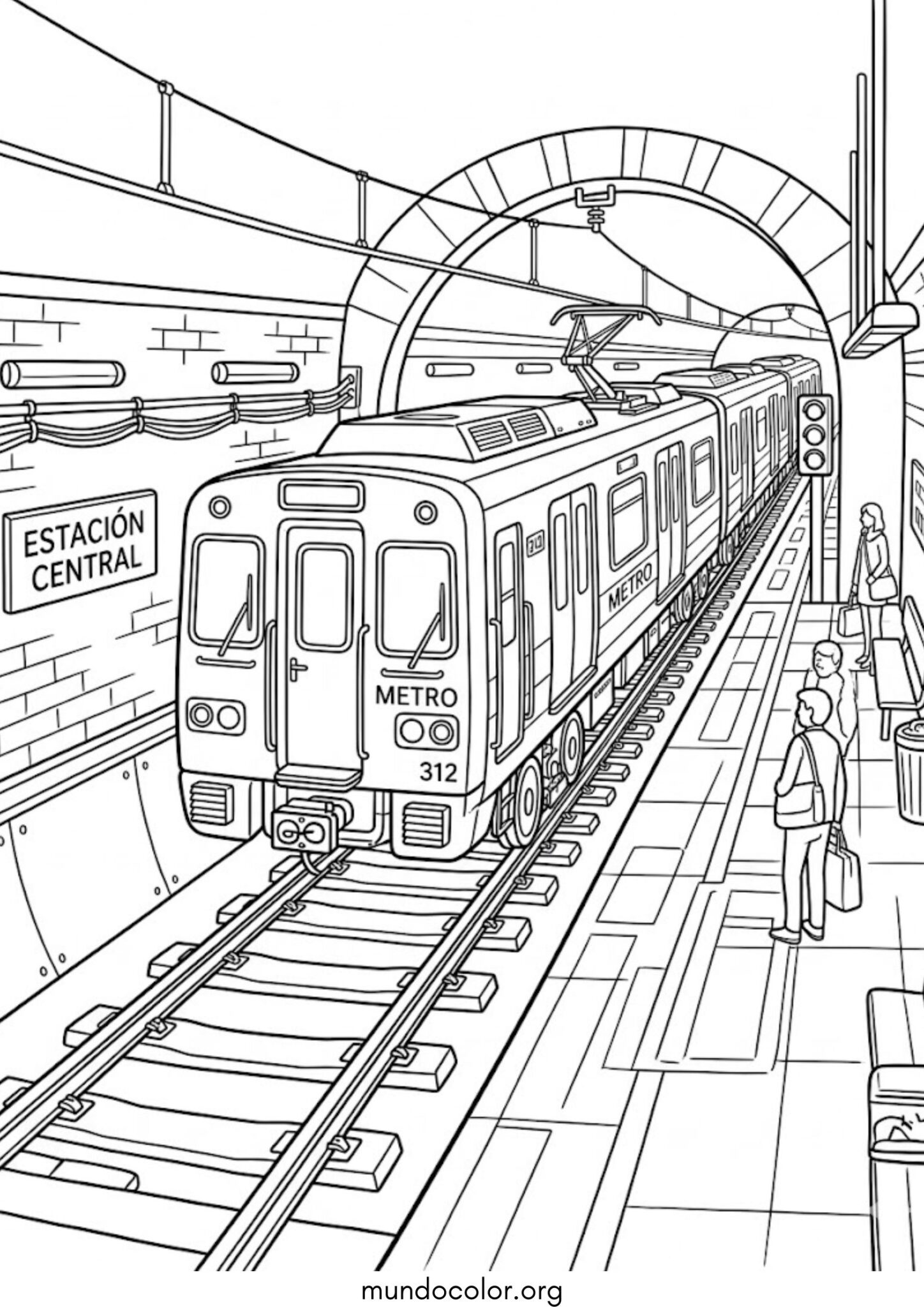 Dibujo de Metro para colorear
