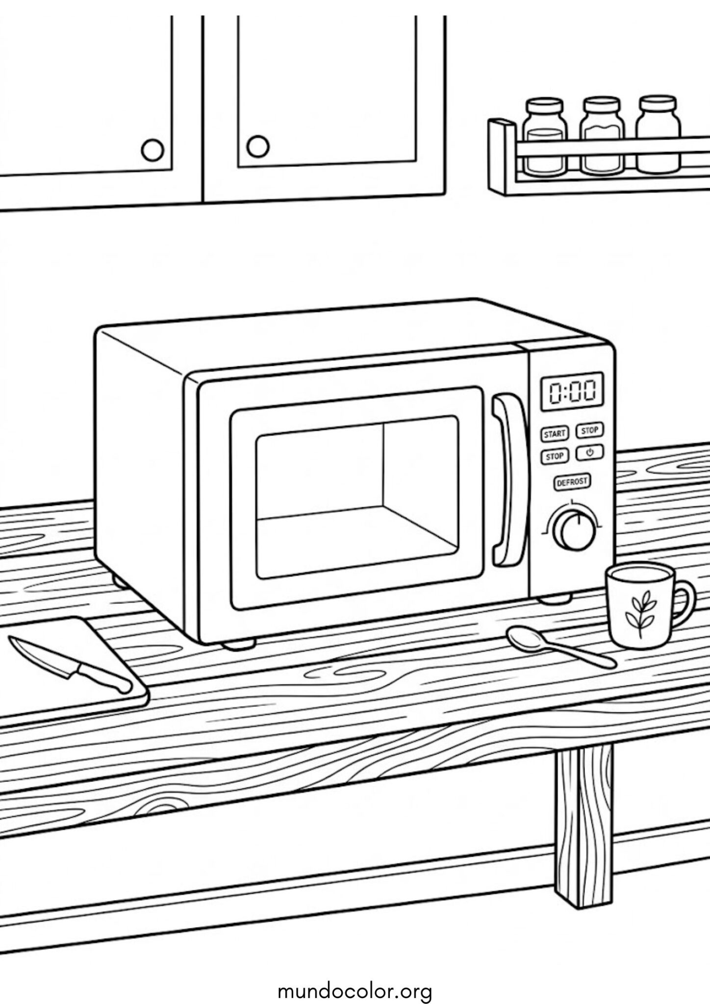 Dibujo de Microondas para colorear