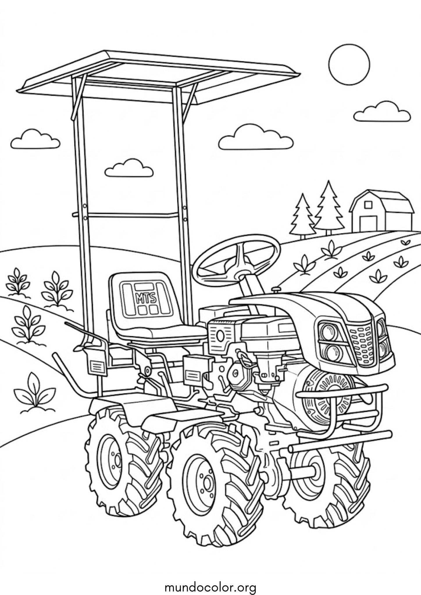 Dibujo de Minitractor para colorear