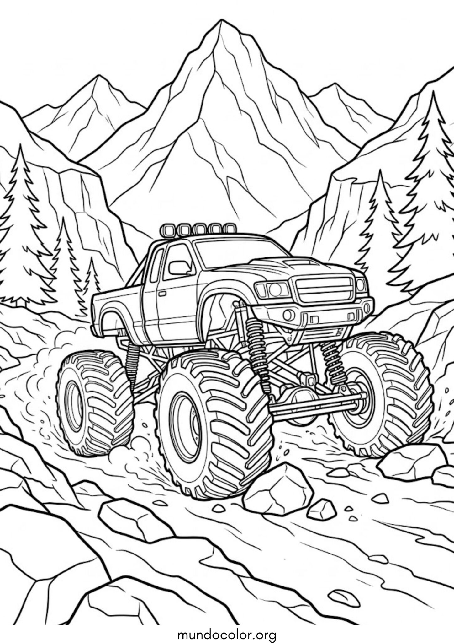 Dibujo de Monster Truck para colorear