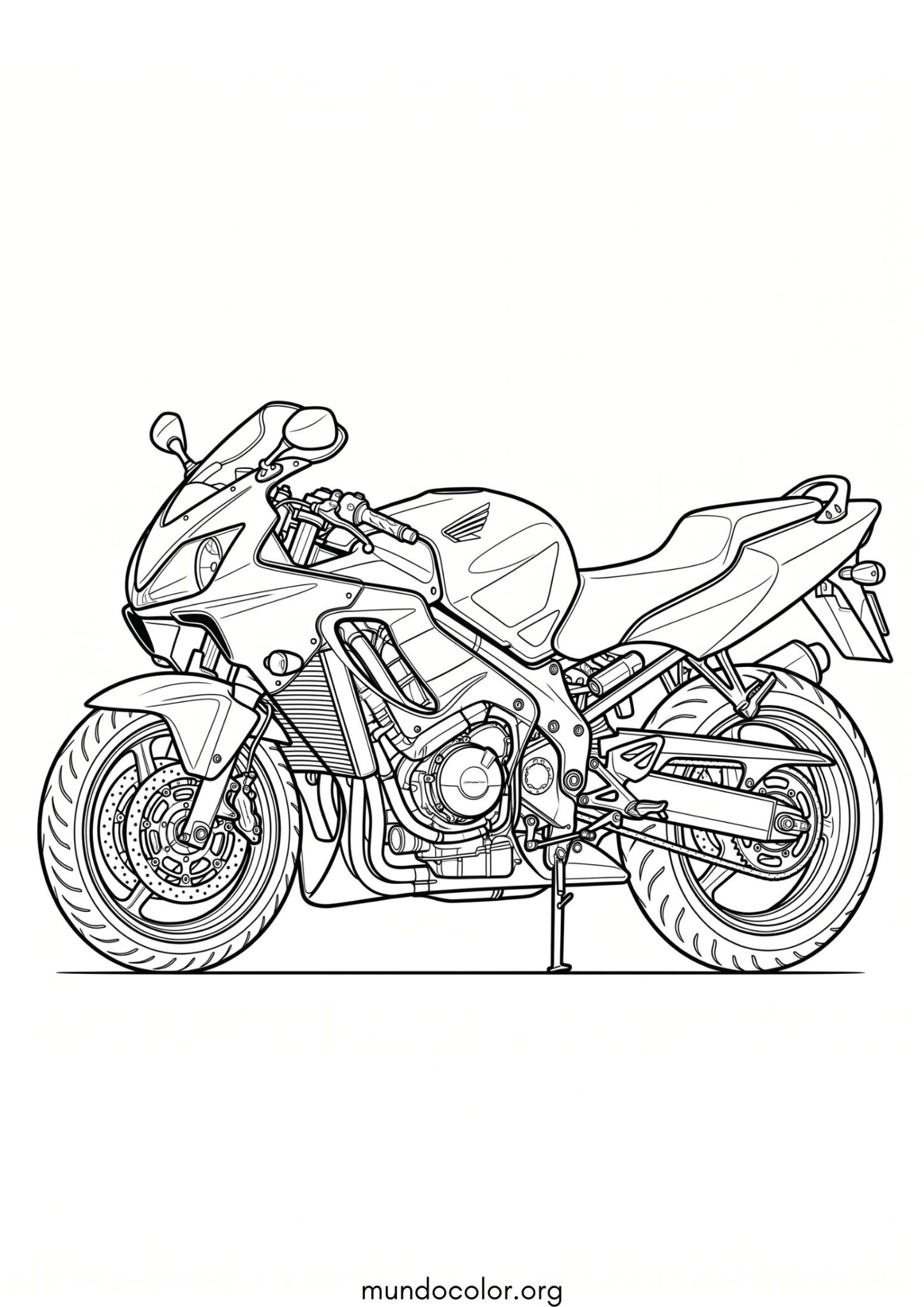 Dibujo de Moto Honda para colorear