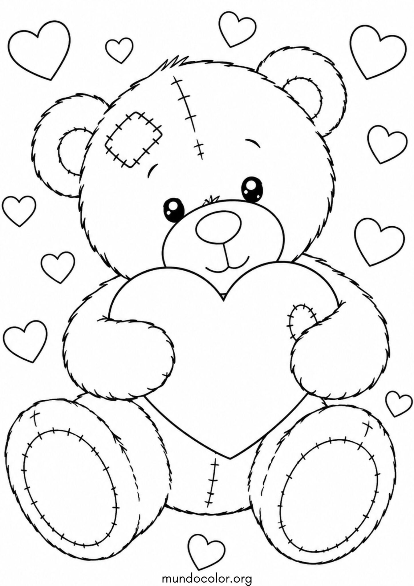 Dibujo de Oso Teddy para colorear