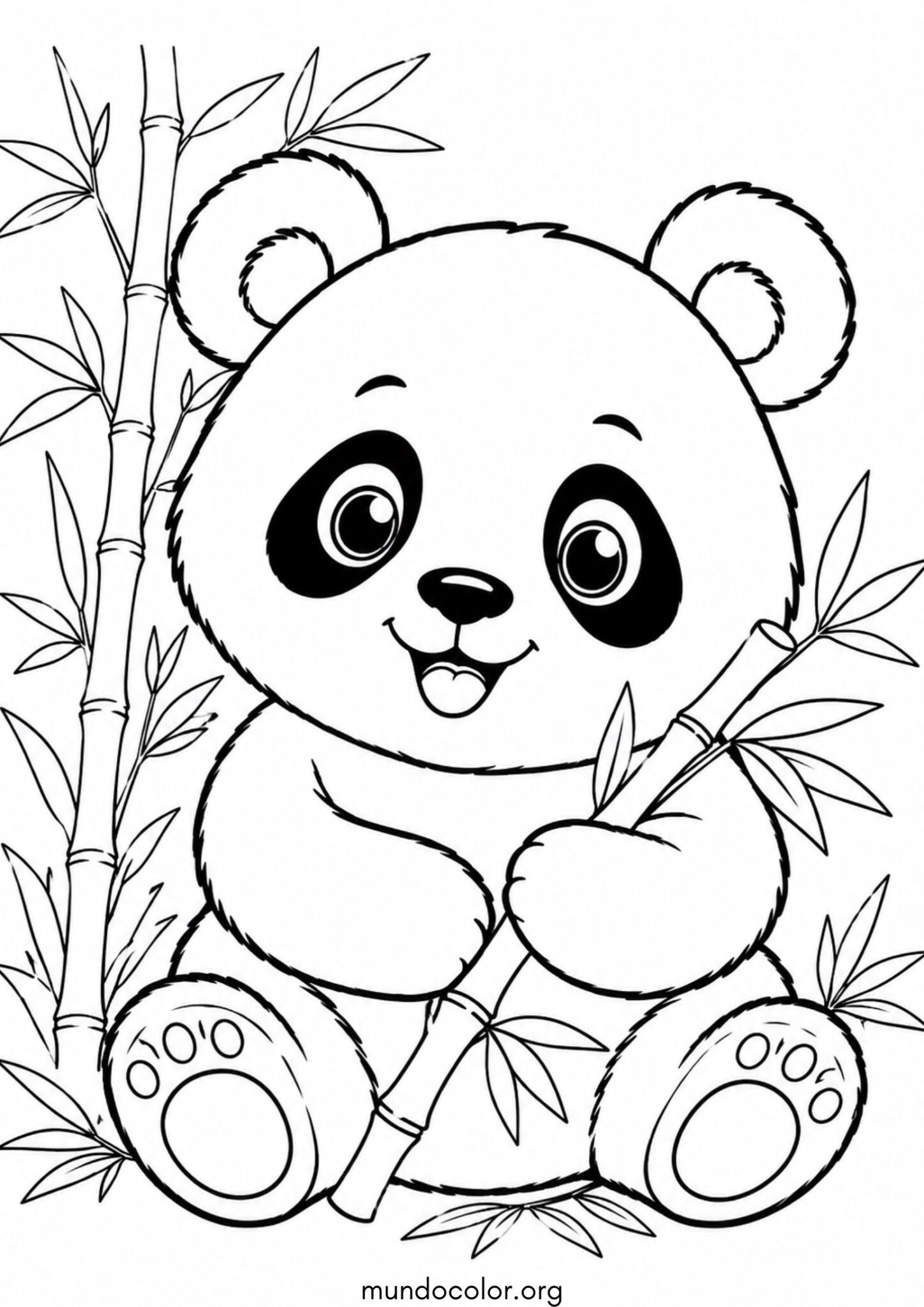 Dibujo de Oso panda para colorear