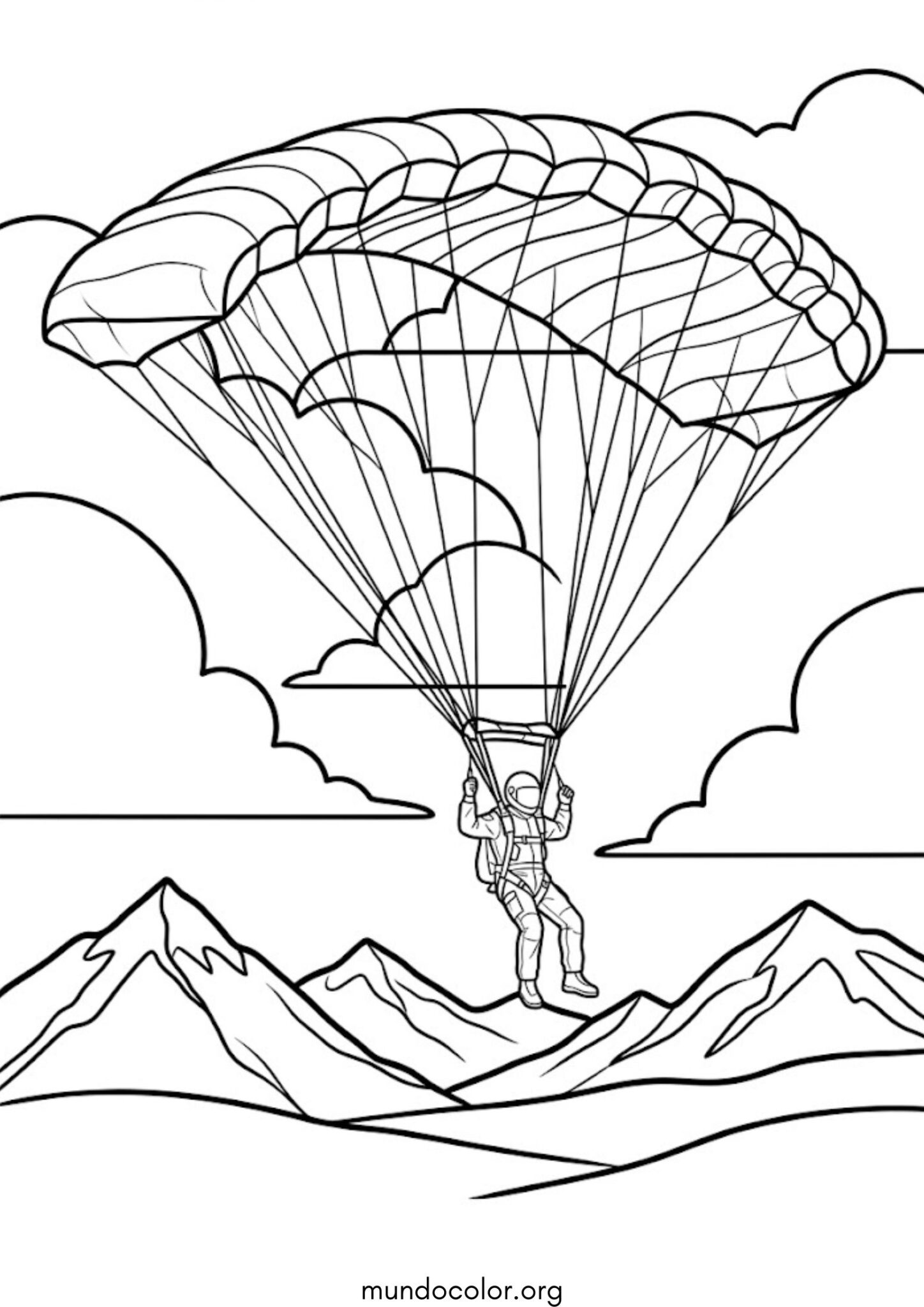 Dibujo de Paracaídas para colorear
