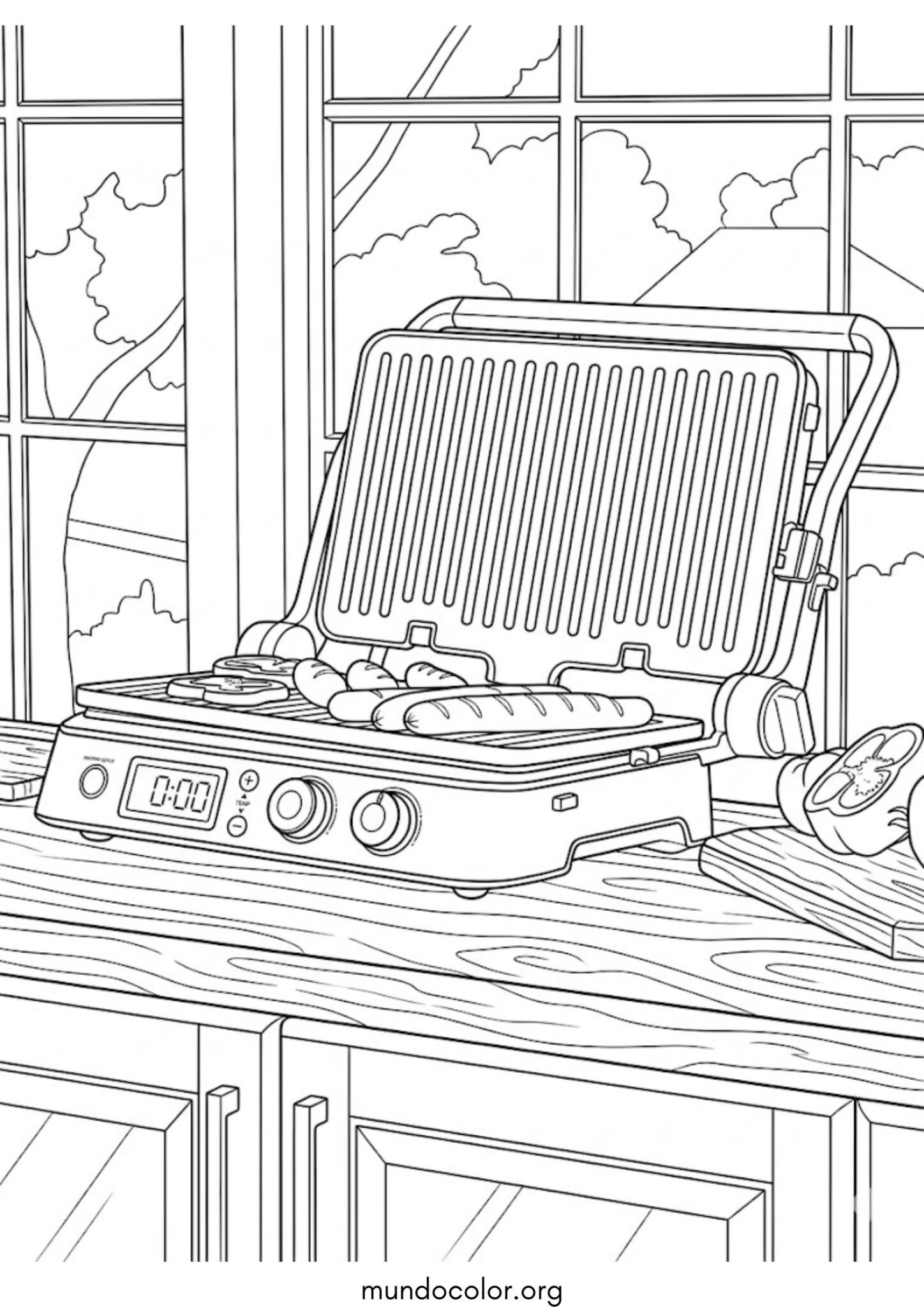 Dibujo de Parrilla eléctrica para colorear