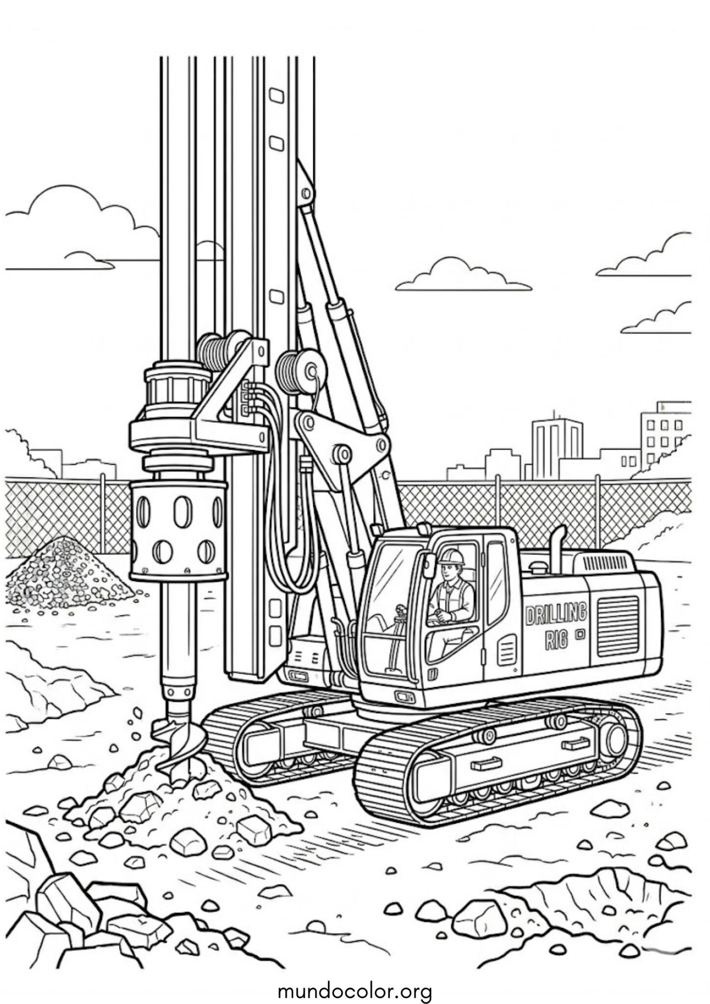 Dibujo de Perforadora para colorear