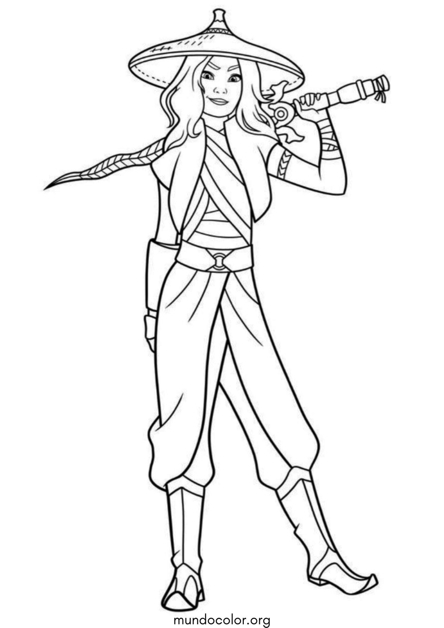 Dibujo de Raya (Raya y el último dragón) para colorear