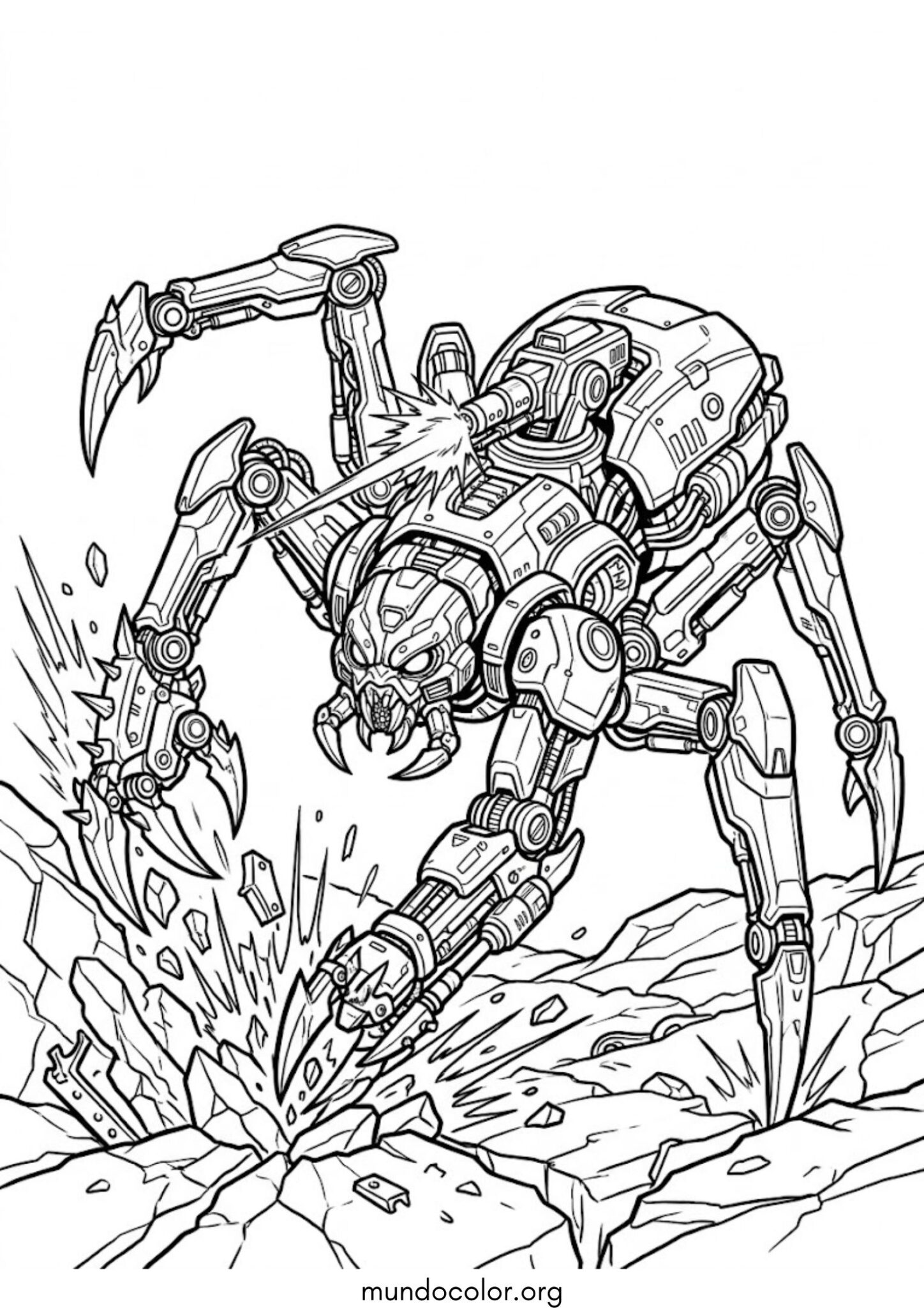 Dibujo de Robot araña para colorear