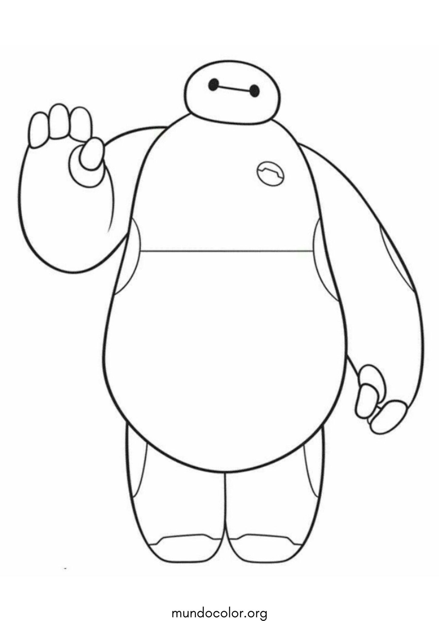 Dibujo de Robot asistente Baymax para colorear