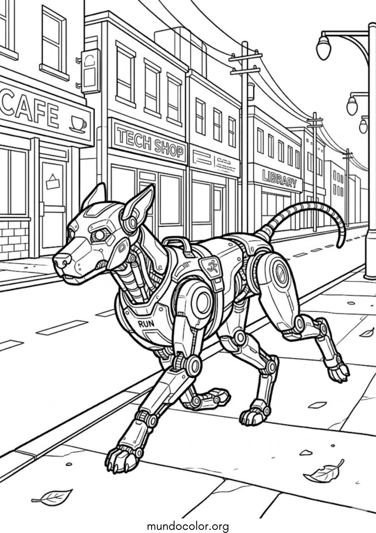 Dibujo de Robot perro para colorear