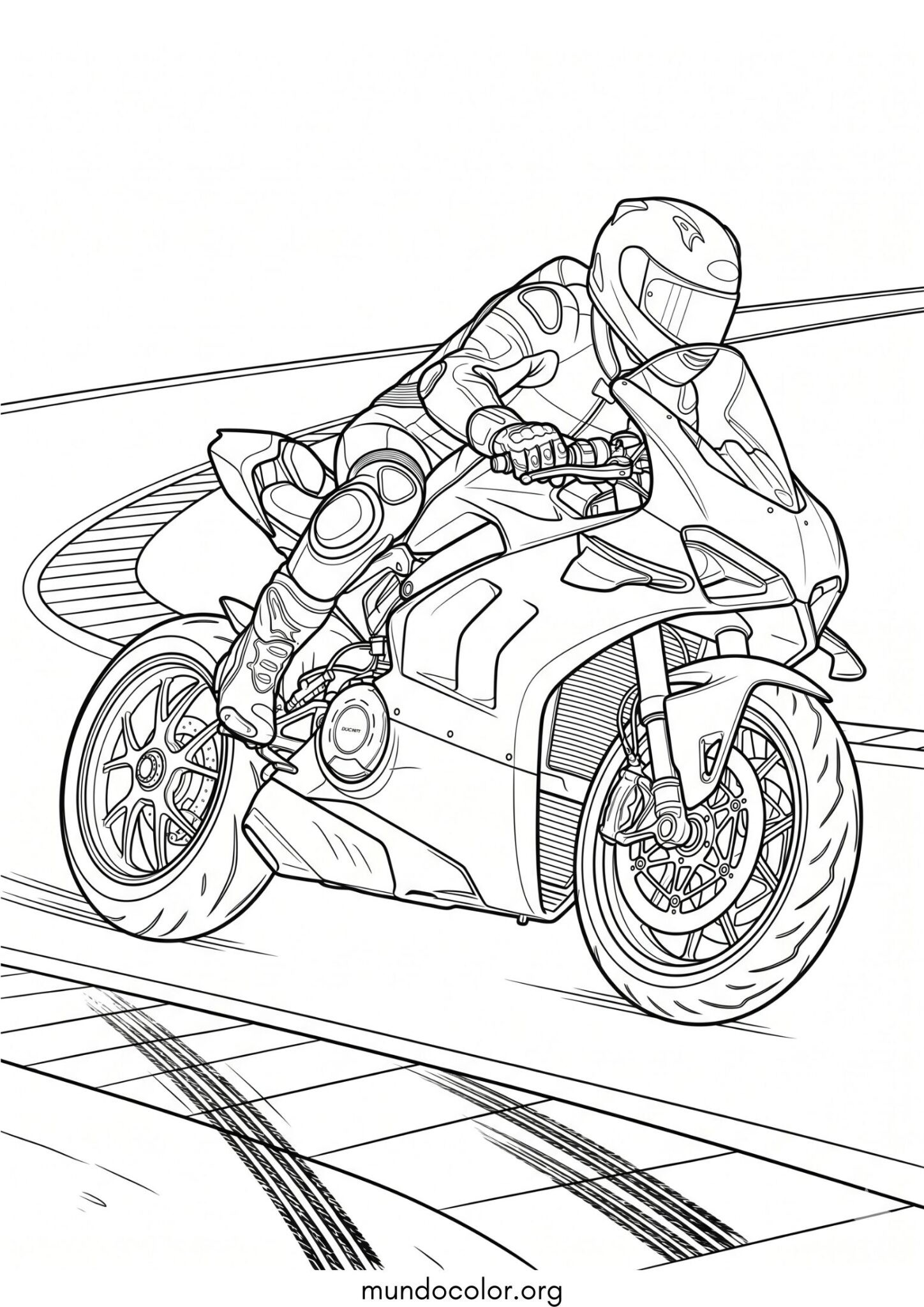 Dibujo de Superbike para colorear