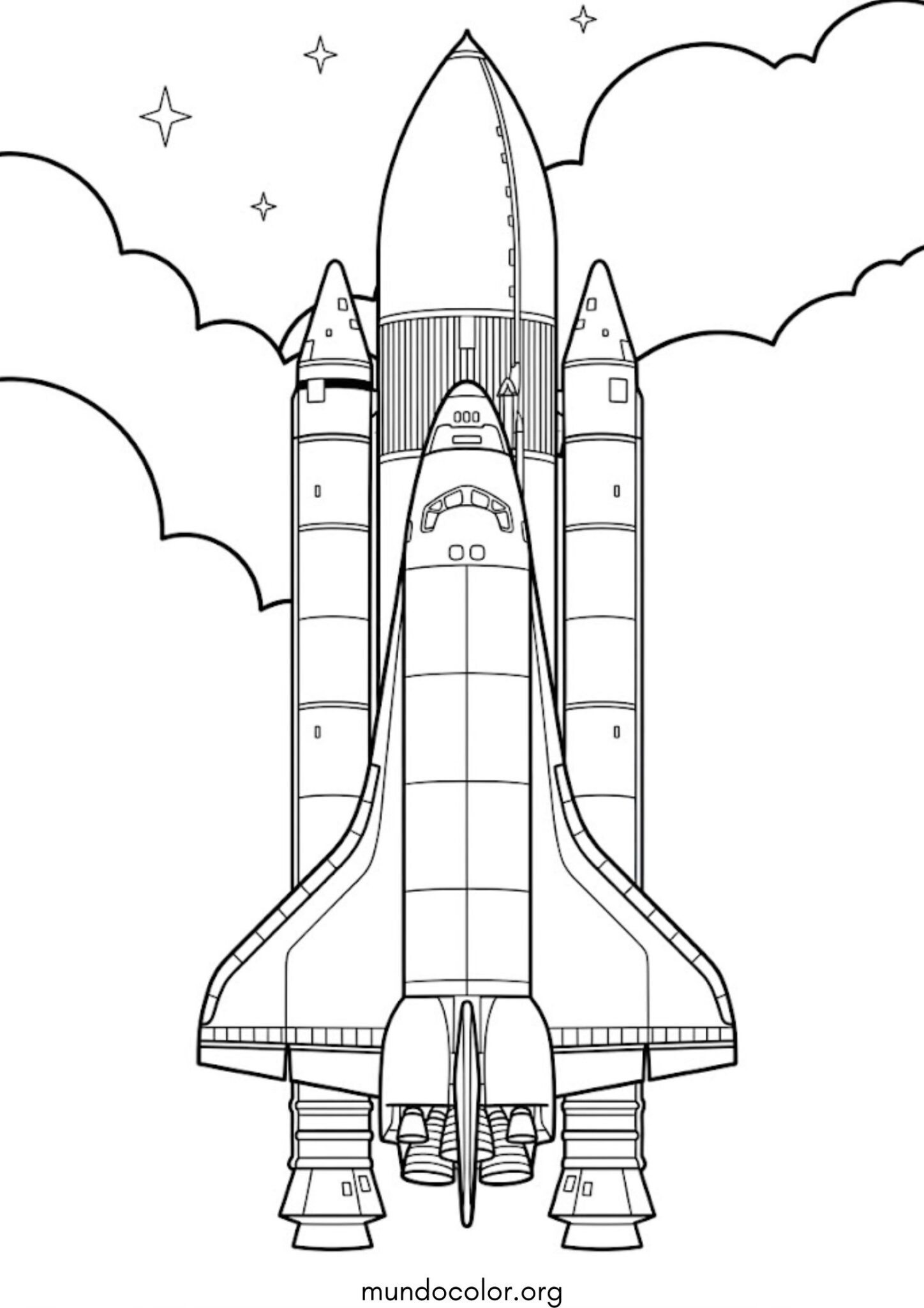 Dibujo de Transbordador espacial para colorear