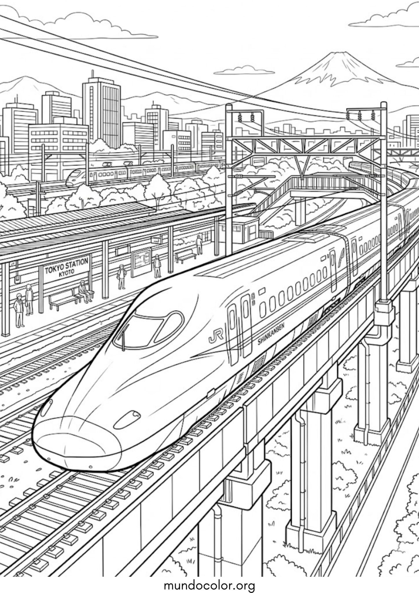 Dibujo de Tren de alta velocidad para colorear