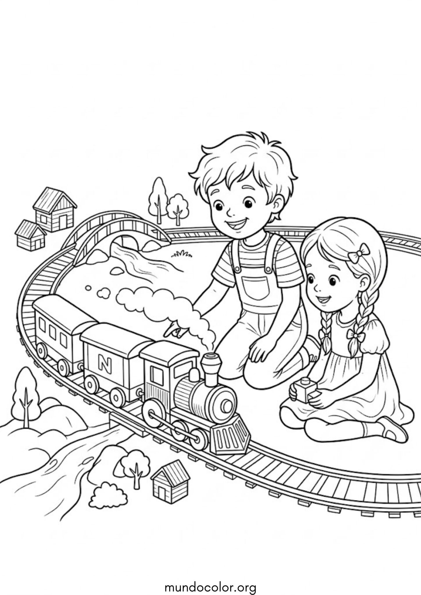 Dibujo de Tren de juguete para colorear