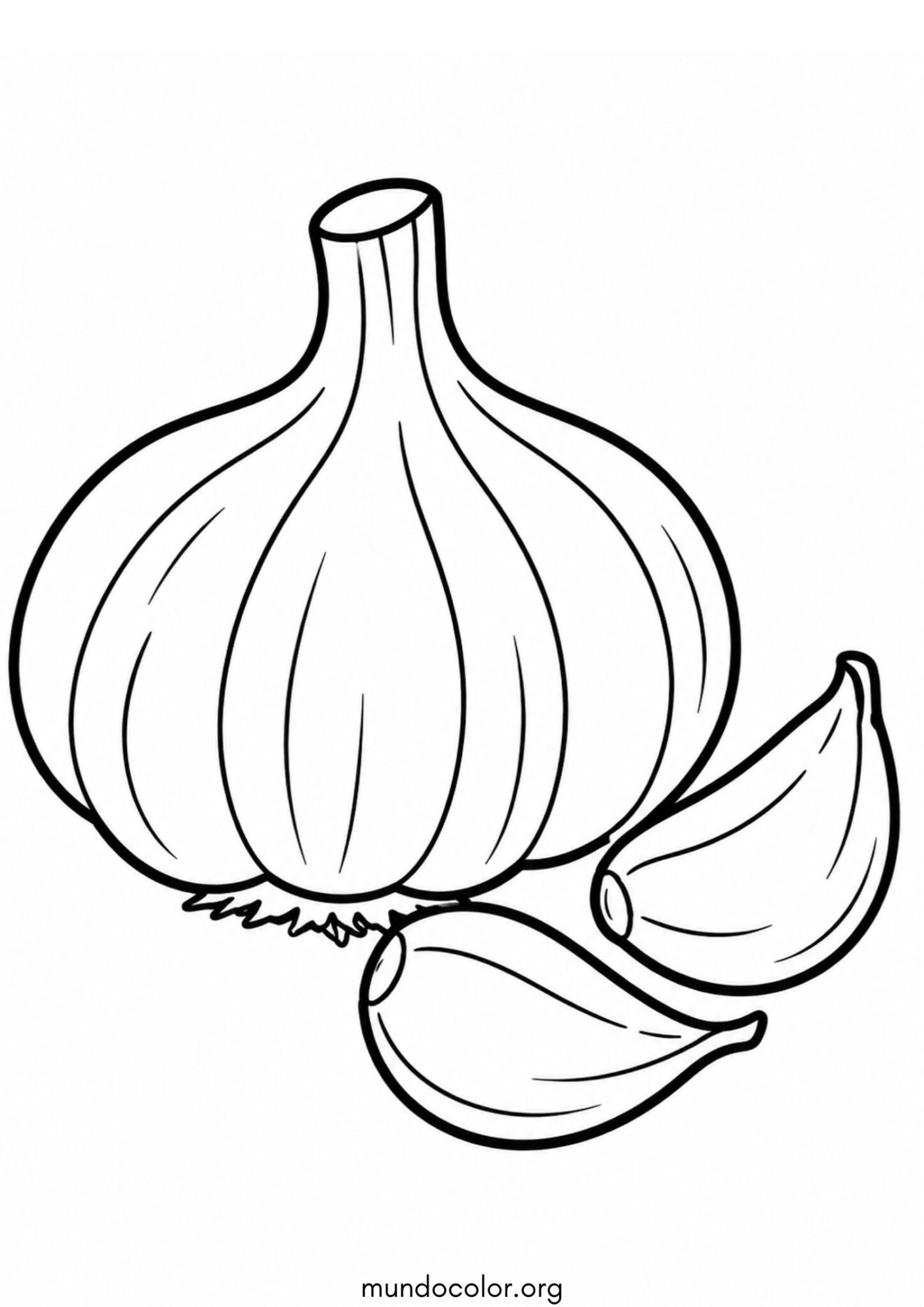 Dibujo de Ajo 🧄 para colorear