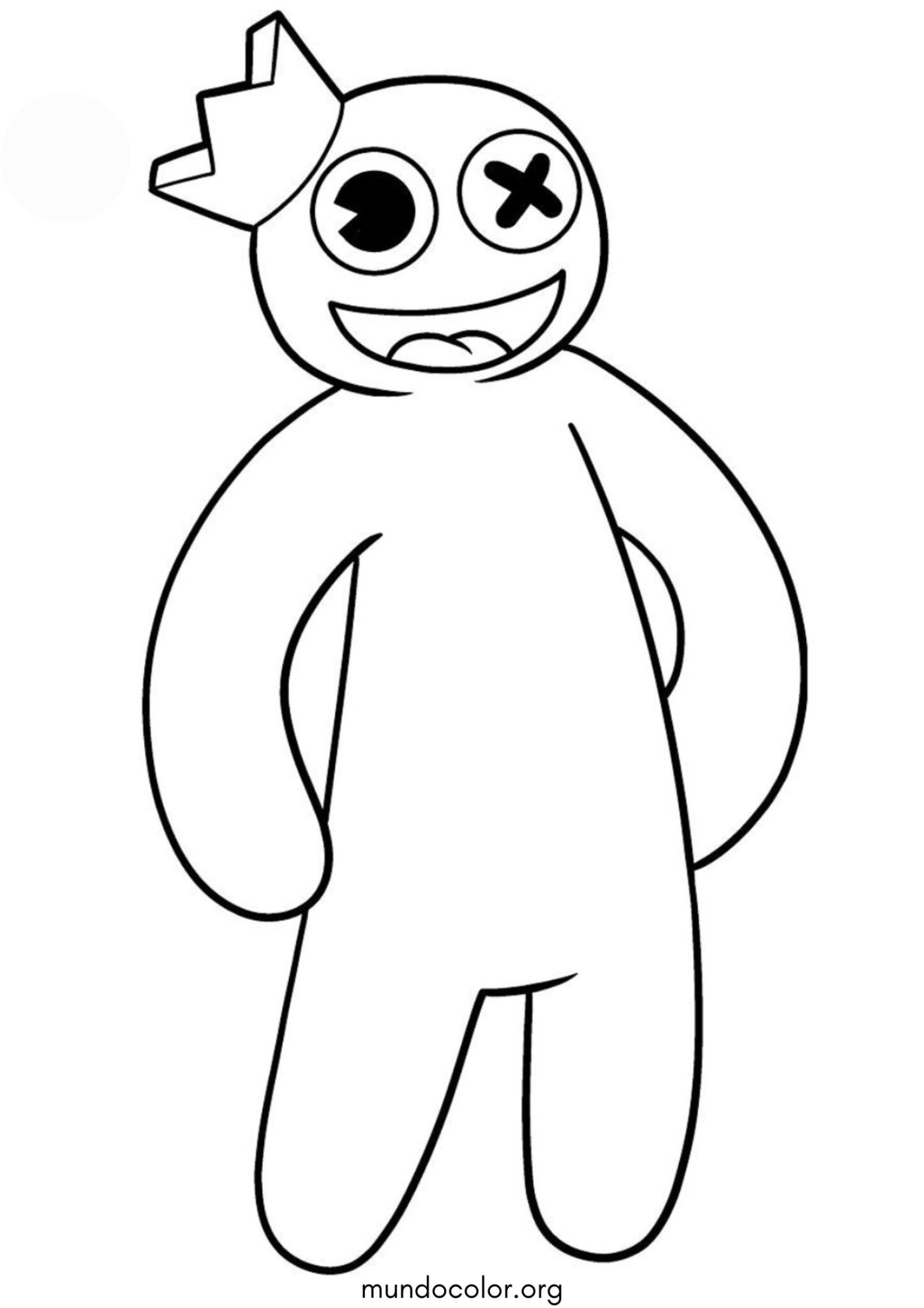 Dibujo de Blue de Rainbow Friends en Roblox para imprimir Dibujo de Blue de Rainbow Friends en Roblox para colorear