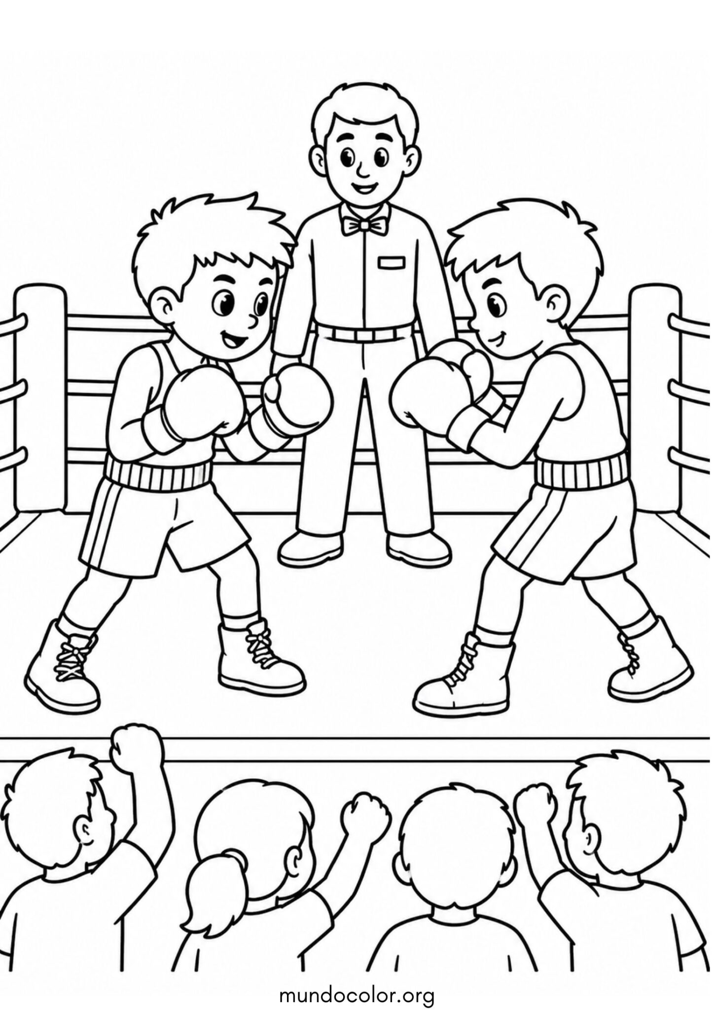 Dibujo de Boxeo para colorear