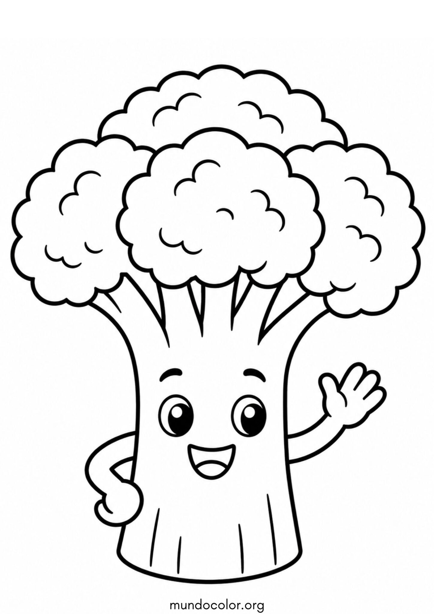 Dibujo de Brócoli 🥦 para colorear