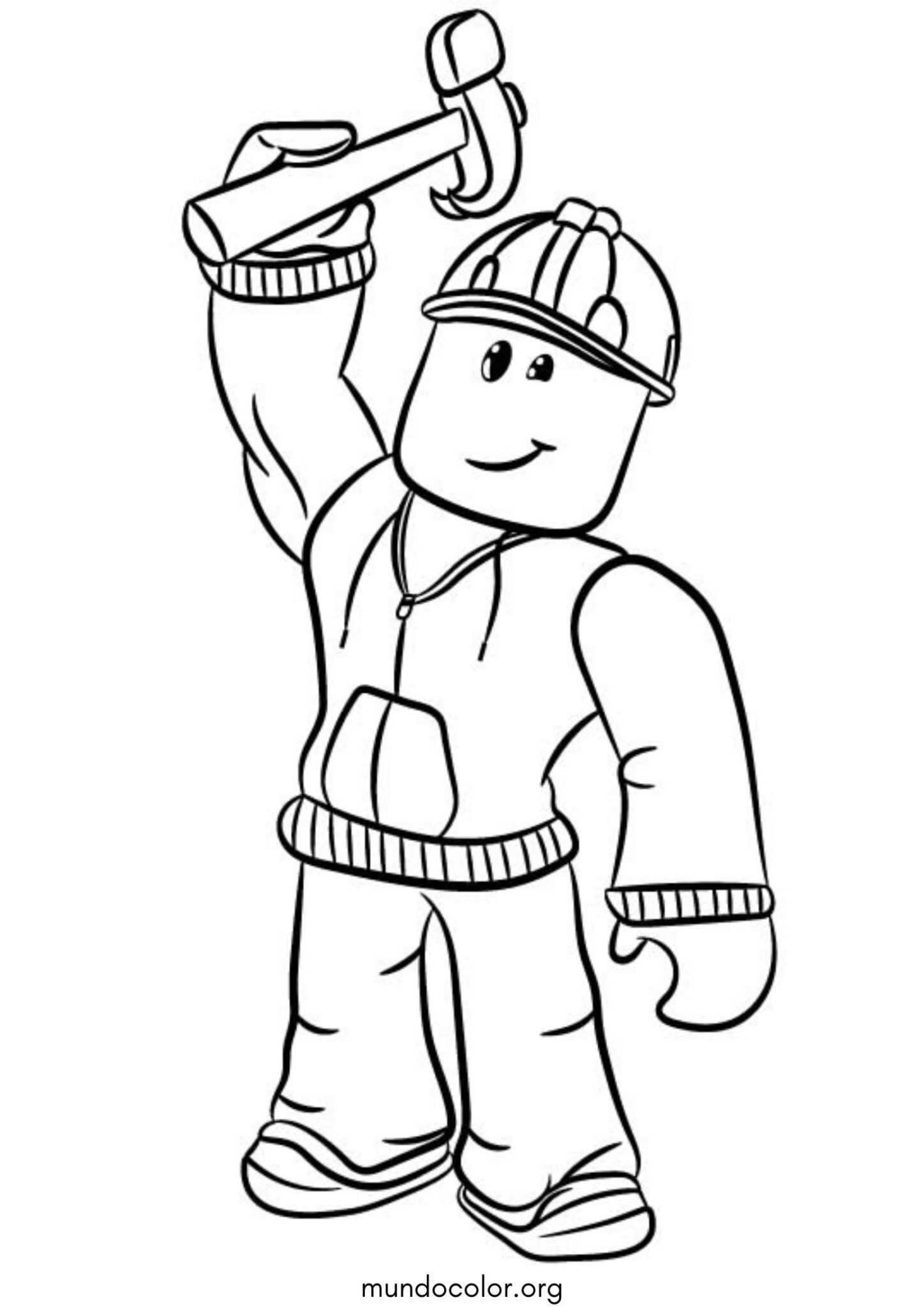 Dibujo de Builderman de Roblox para colorear