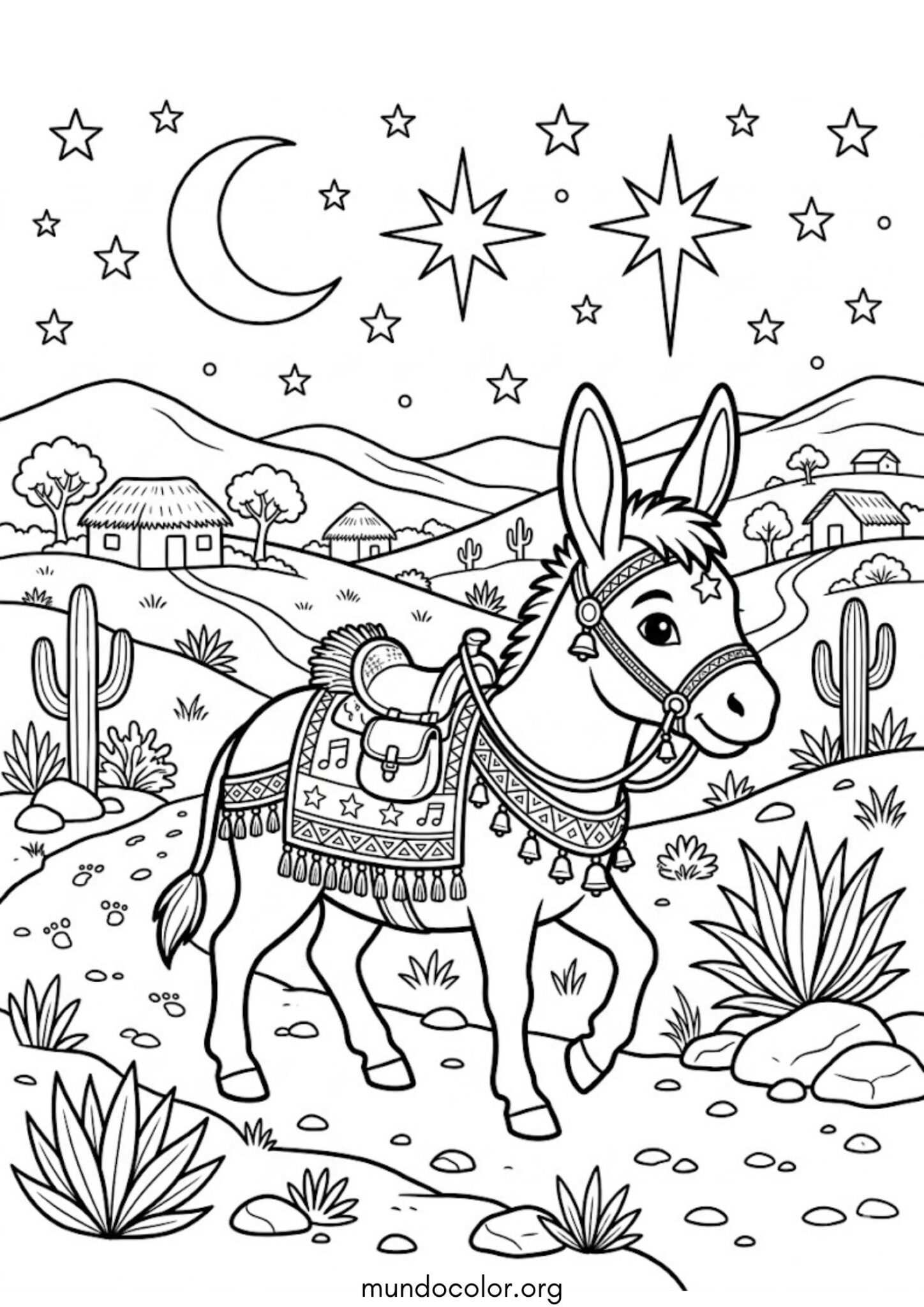 Dibujo de Burrito sabanero para imprimir Dibujo de Burrito sabanero para colorear