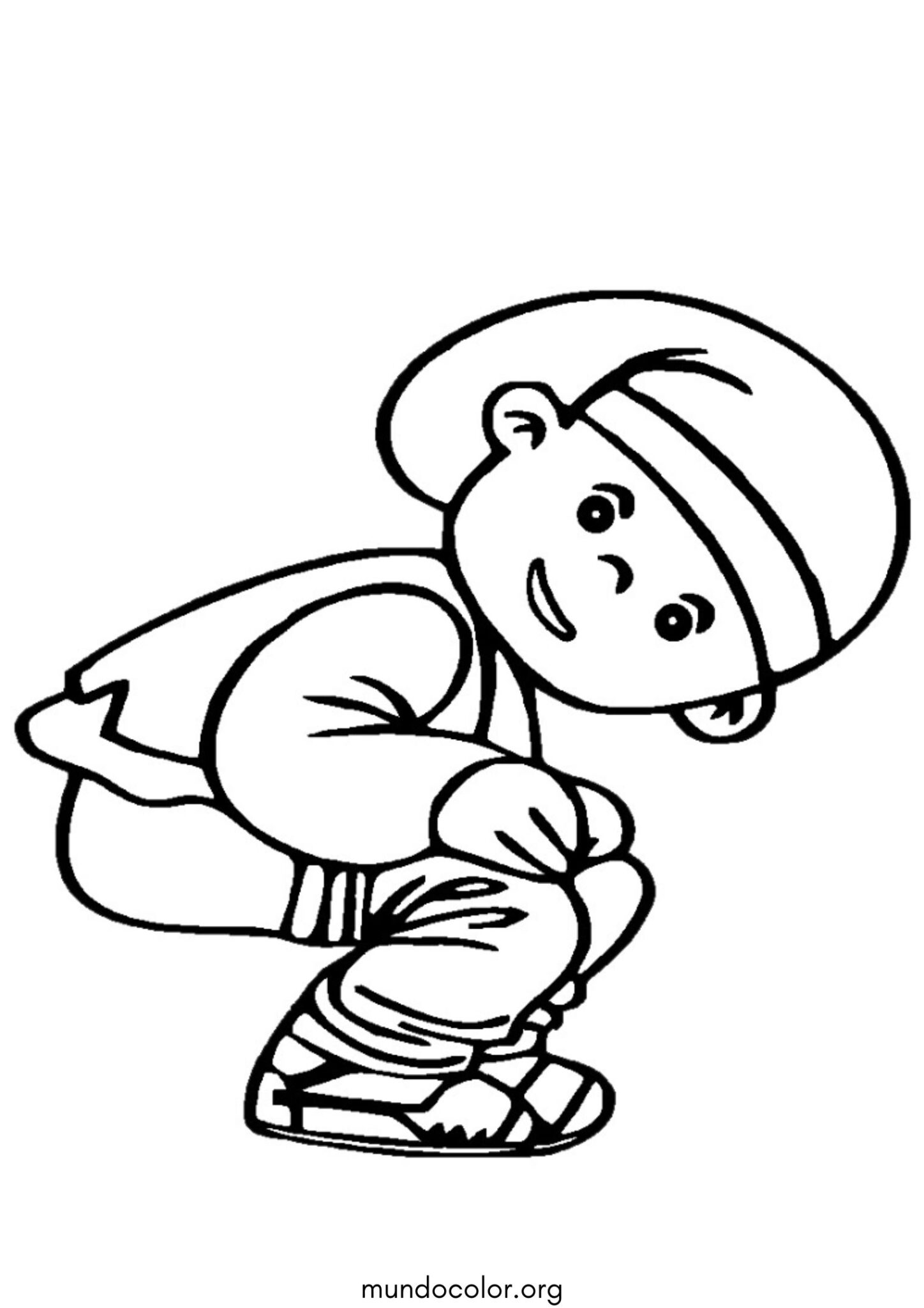 Dibujo de Caganer del Belén para colorear