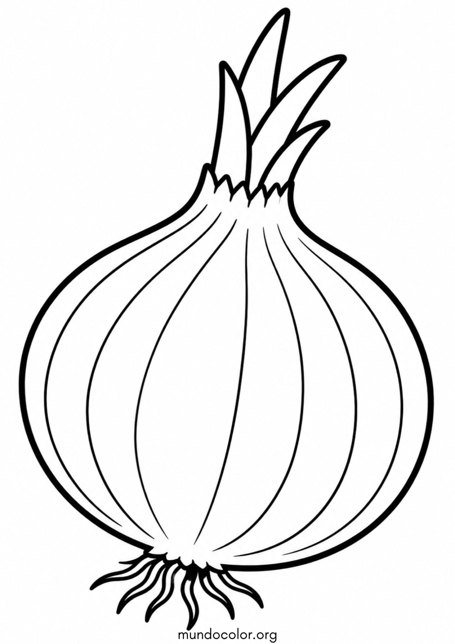 Dibujo de Cebolla 🧅 para colorear