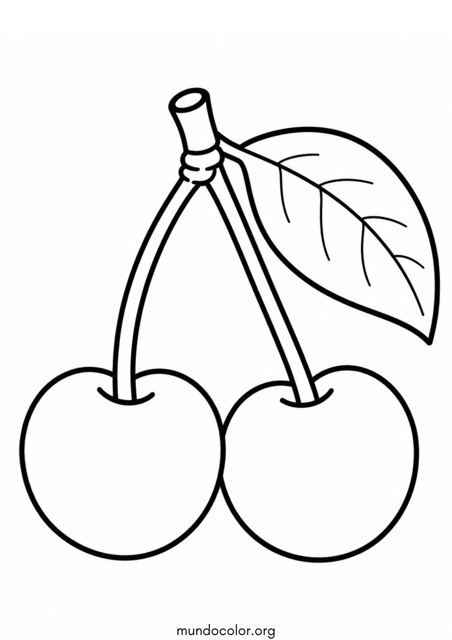 Dibujo de Cerezas para colorear