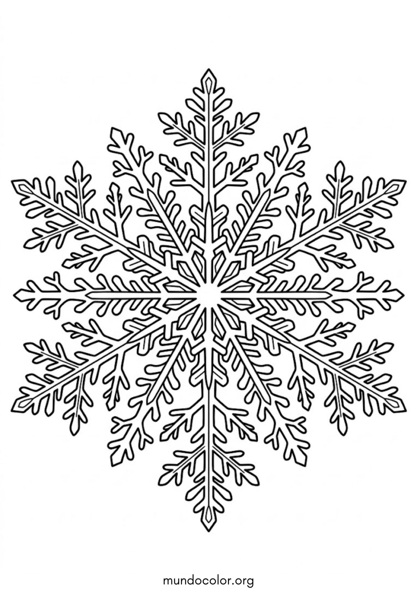 Dibujo de Copo de nieve para colorear