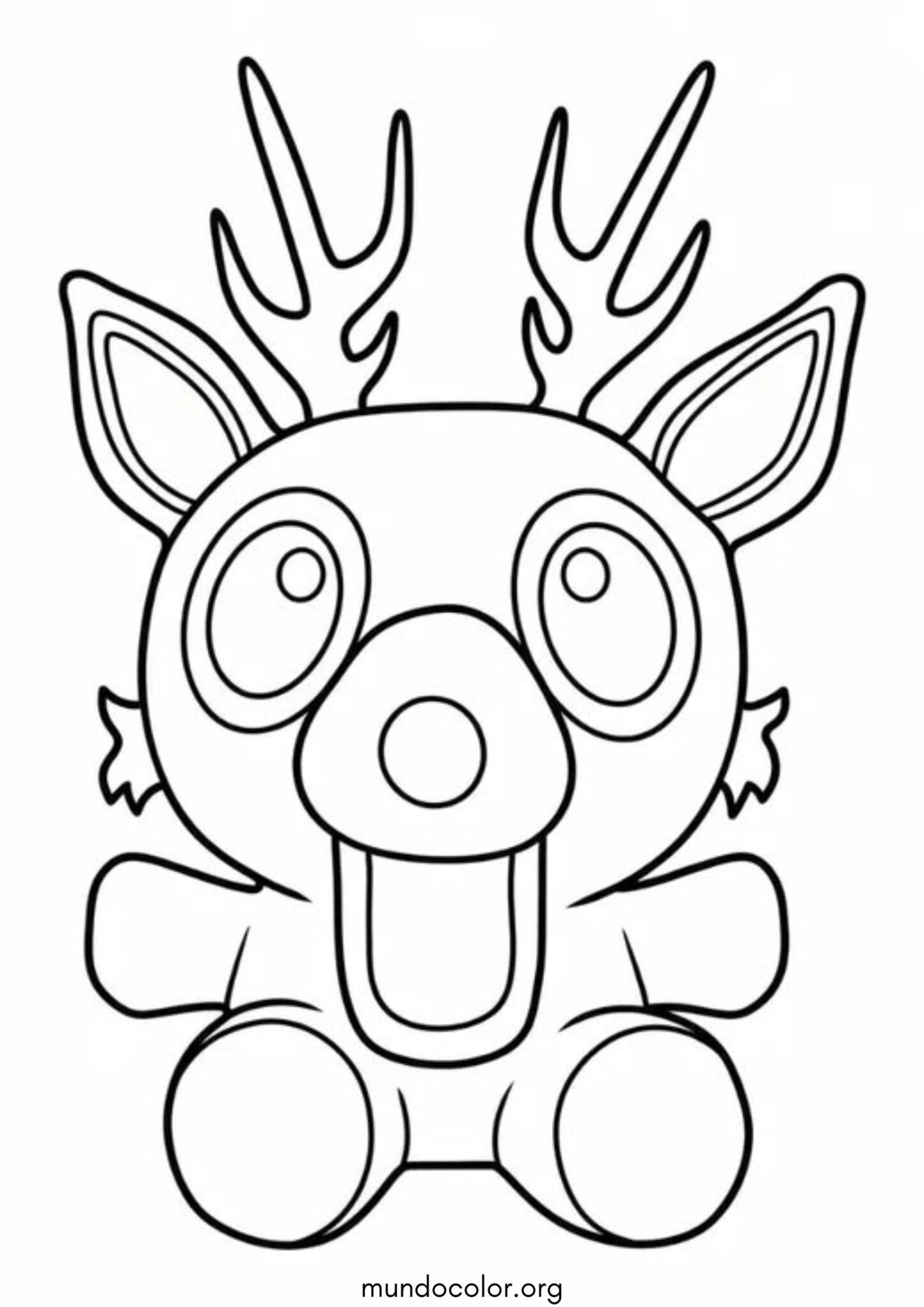 Dibujo de Deer de 99 Nights in the Forest en Roblox para colorear