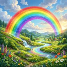 Dibujos de Arcoíris para Colorear 🌈 Gratis en PDF e Imprimir en A4