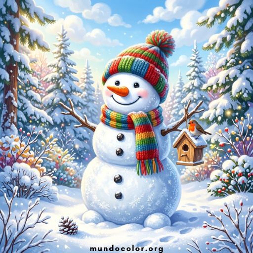 Розмальовки Muñecos de nieve ☃️