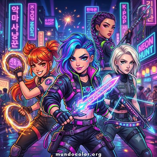 Розмальовки Las Guerreras Kpop