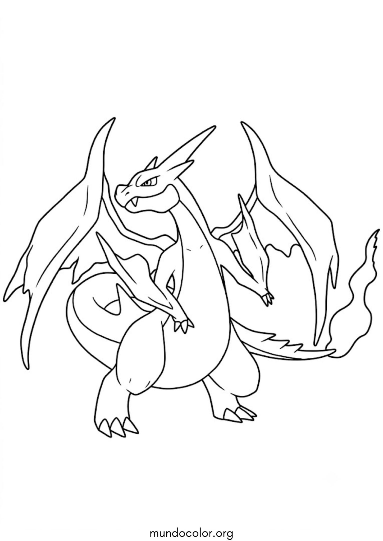 Dibujo de El Pokémon Charizard para colorear