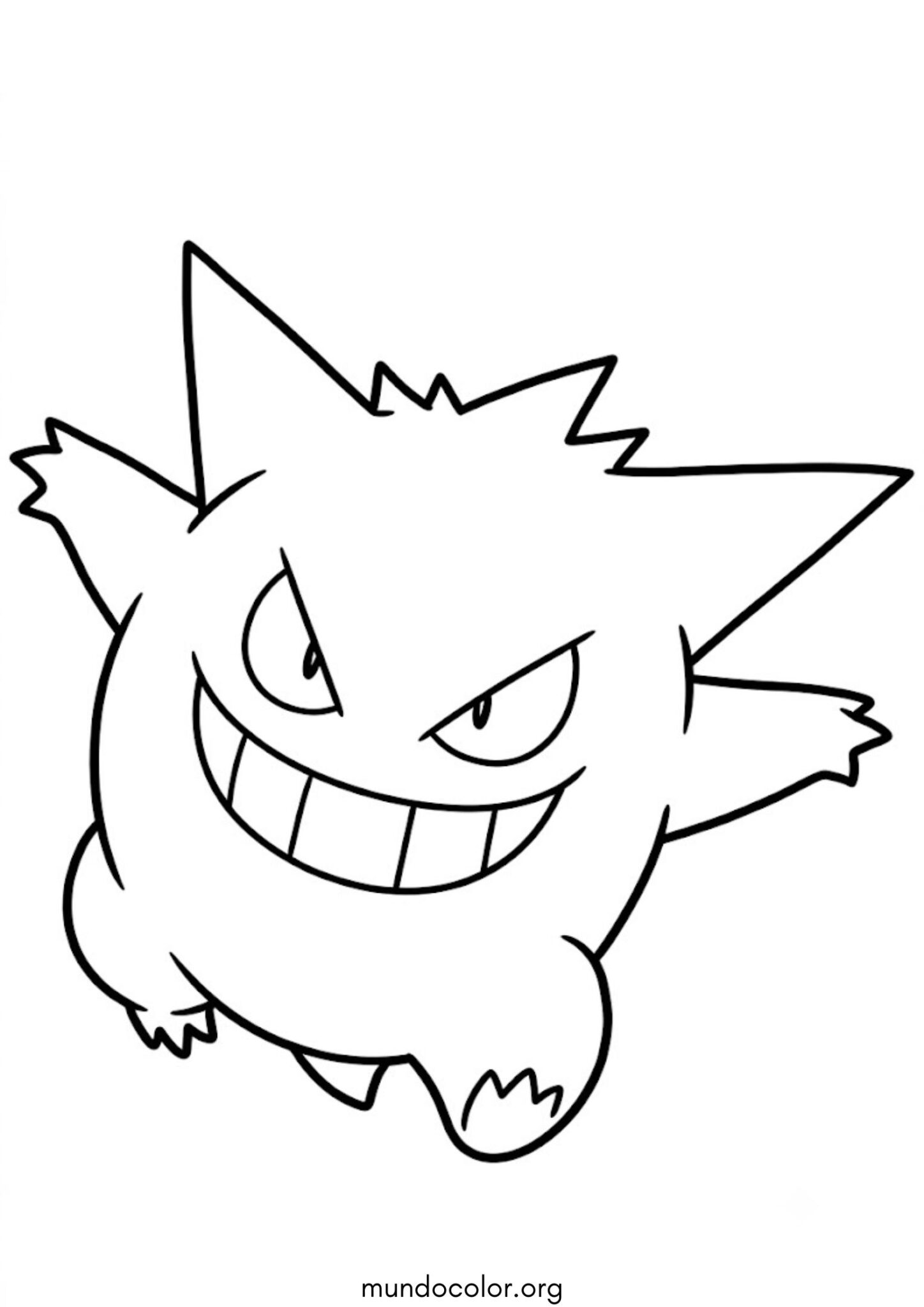 Dibujo de El Pokémon Gengar para colorear